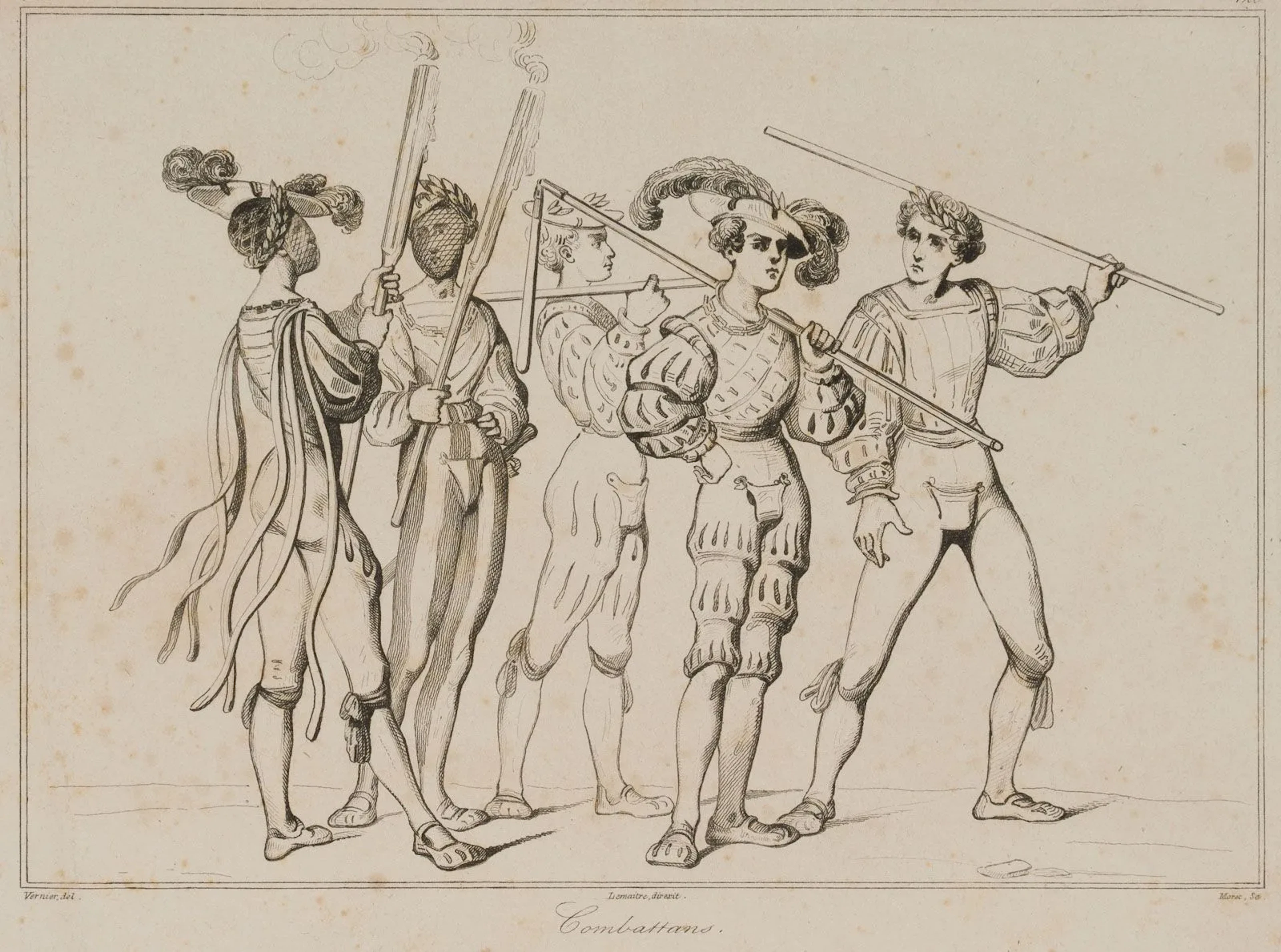 Moret (19th century) after DÜRER (*1471), Combattans, The Triumph
