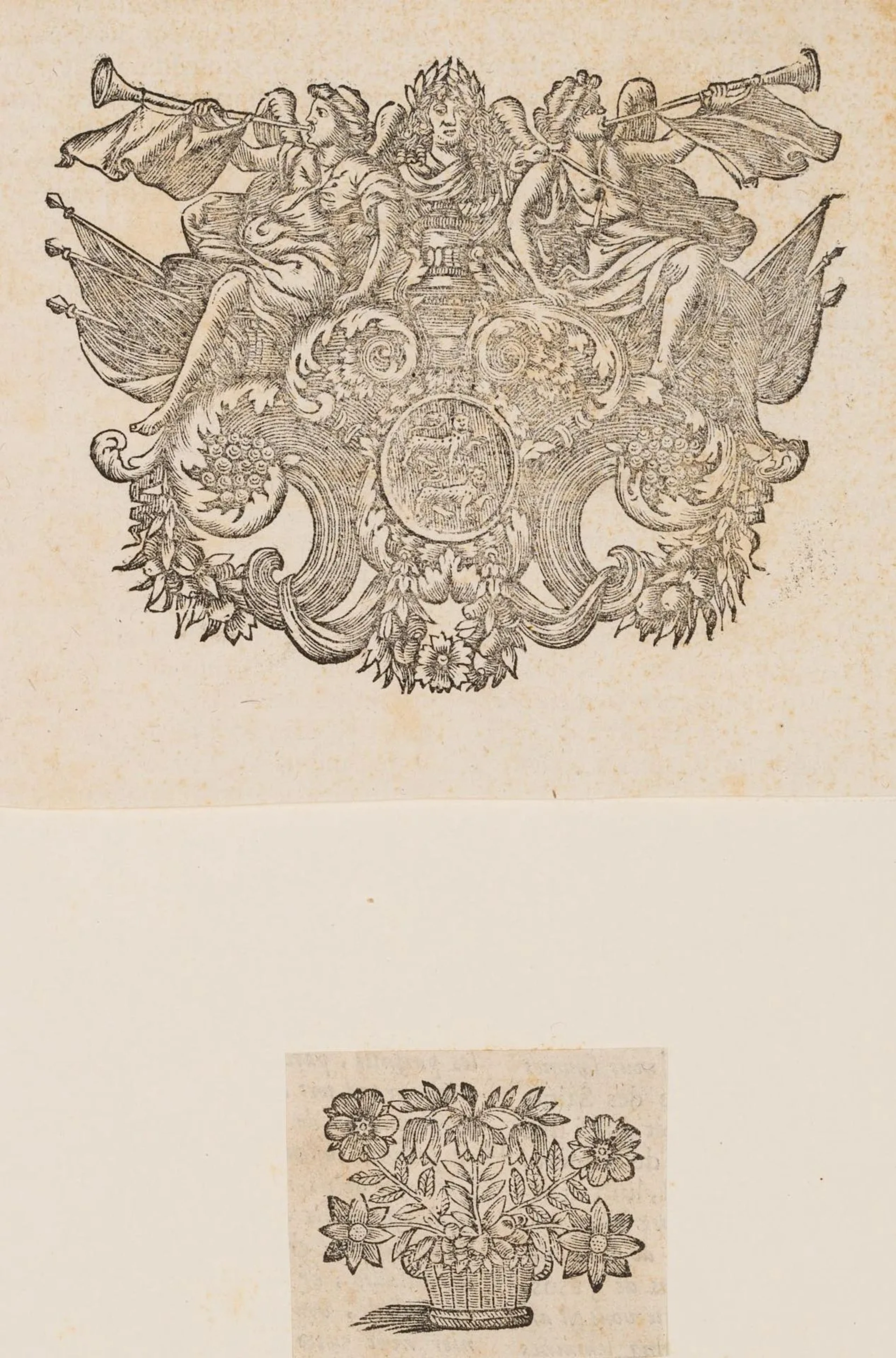 Unknown (18th), Baroque book decoration elements, 1735, Woodcut Unknown