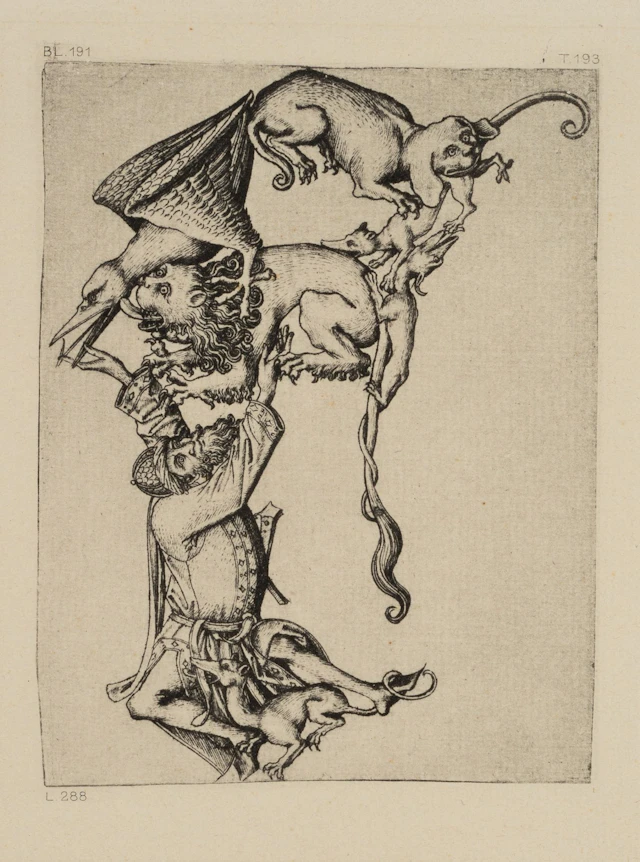 After Monogramist MEISTER ES (*1450), Alphabet of Figures. Letter