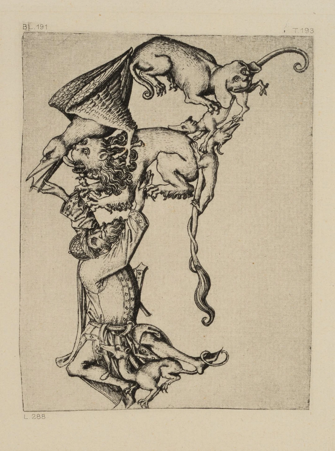 After Monogramist MEISTER ES (*1450), Alphabet of Figures. Letter