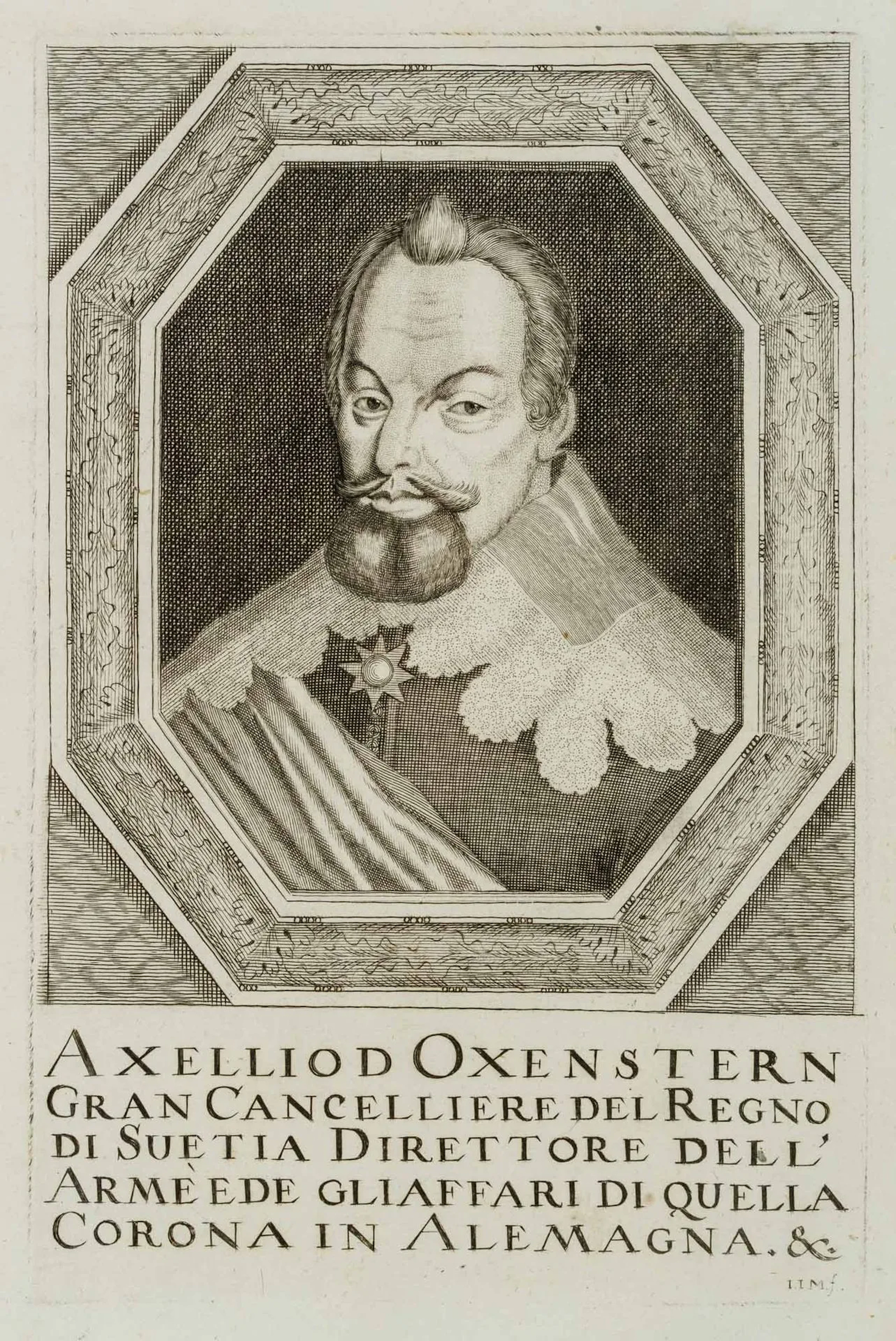 J. METZGER (17th), Portrait of Count Axel Oxenstierna, Copper engraving