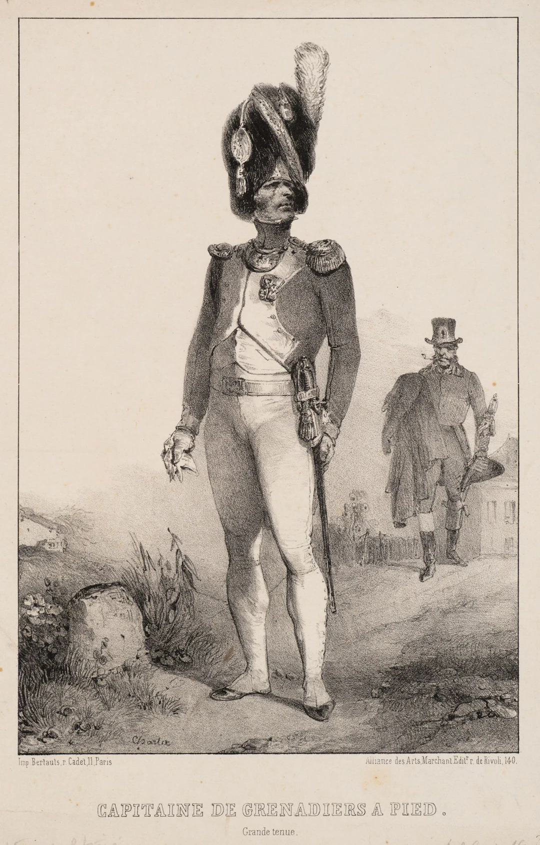 N. CHARLET (1792–1845), Military officer in full dress uniform, circa