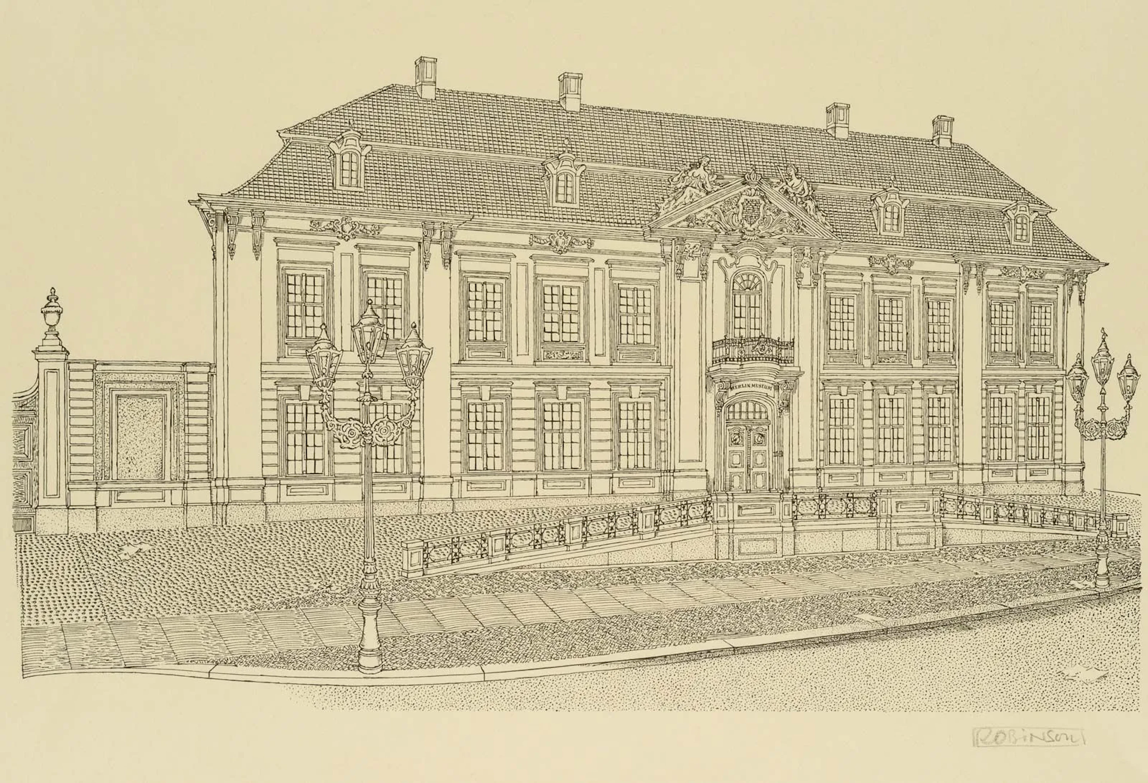 W. KRUSSE (1910-1994), View of the Kollegienhaus, Etching Werner Krusse