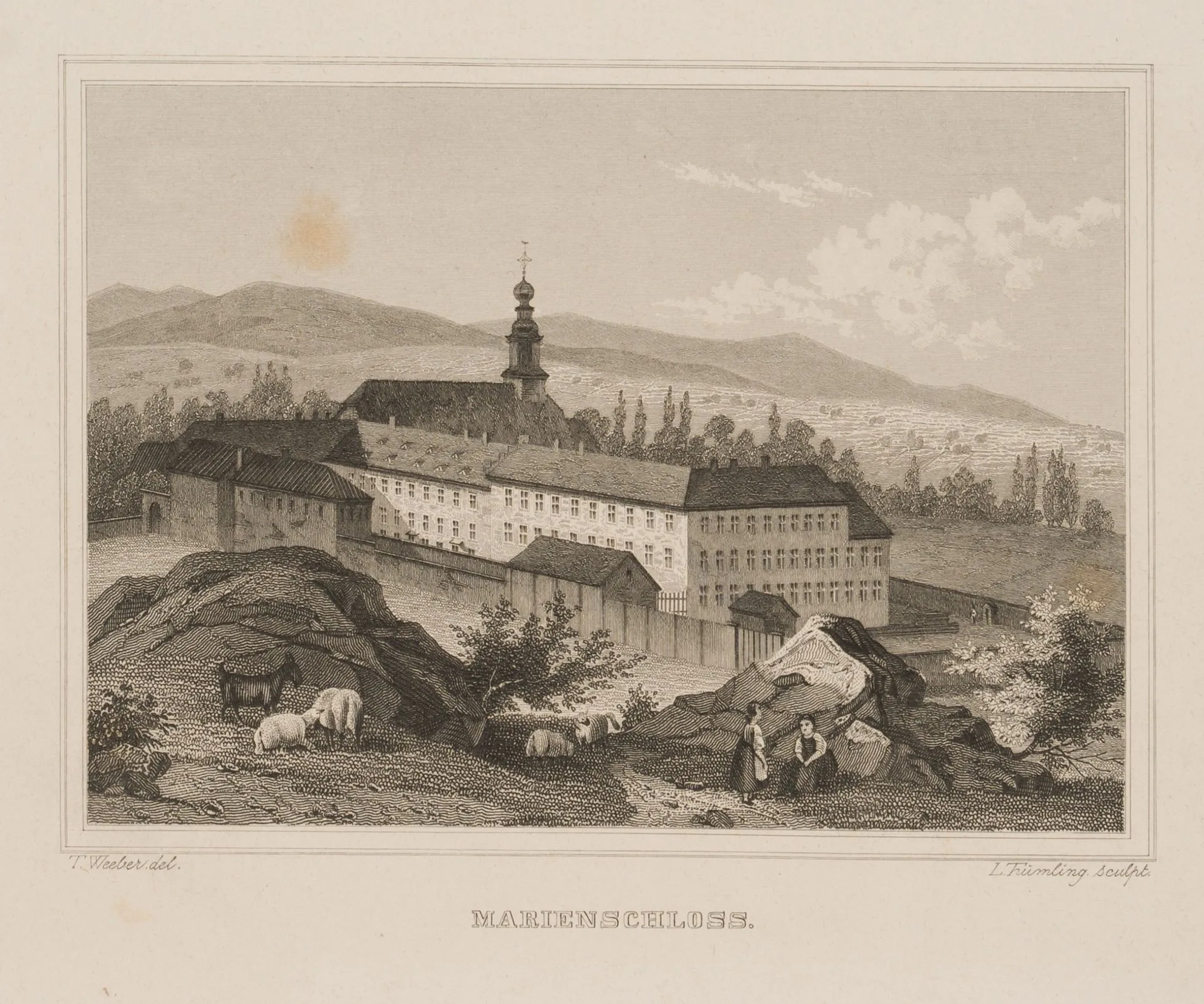 L. TÜMLING (19th century) after WEBER (*1761), Marienschloss Convent
