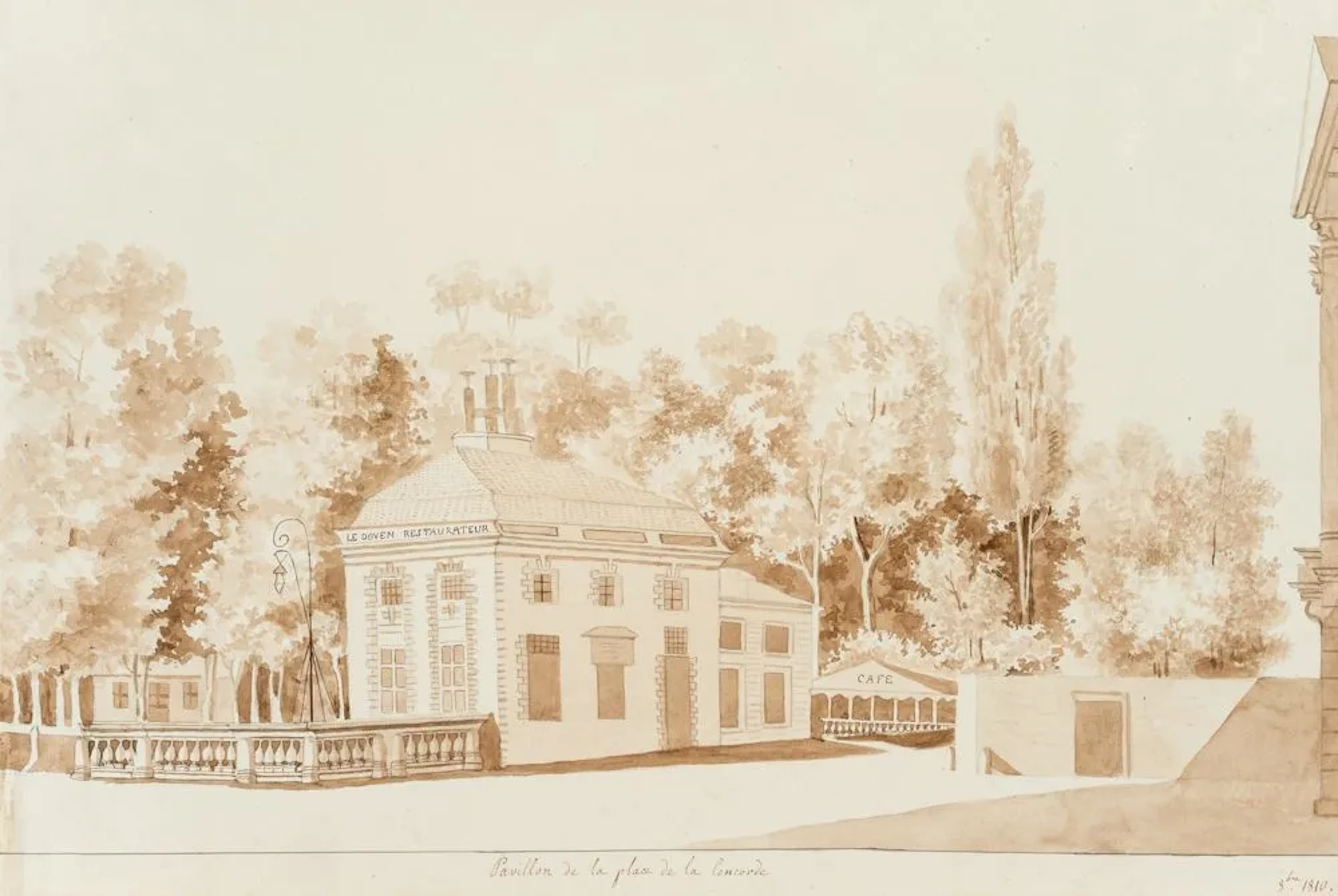 Unknown (19th century), Pavilion, Place de la Concorde, Paris, 1810