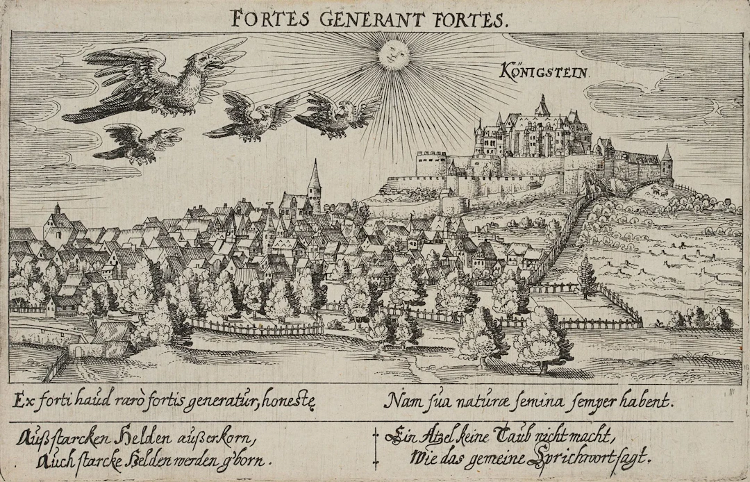 Unknown (17th), Königstein in the Taunus, around 1626, Copper engraving