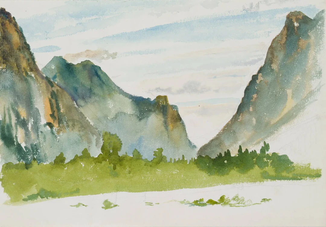 E. FÜRSTENAU (*1862), Mountain Sketch. Alpine Landscape, around 1920