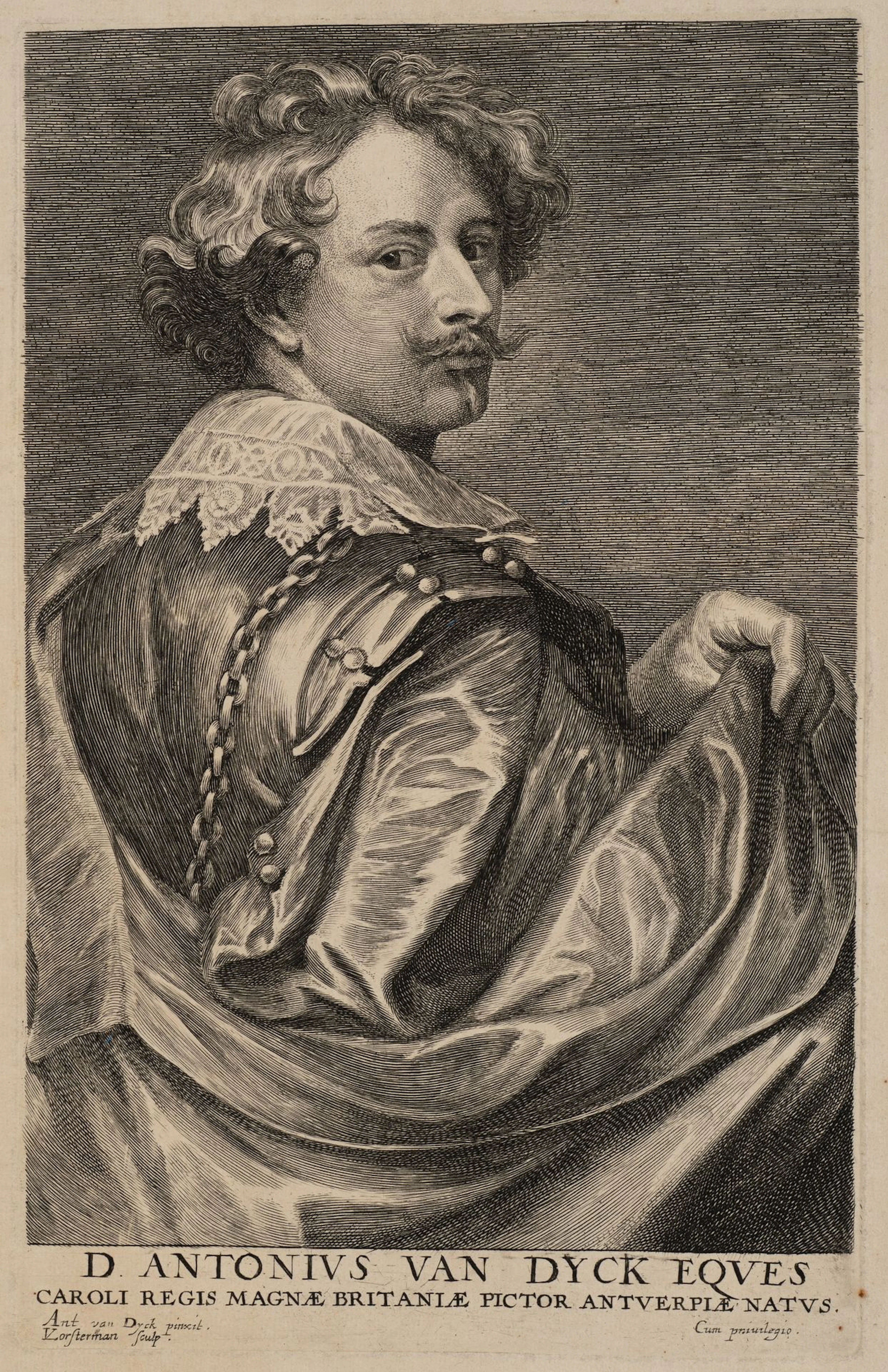 L. VORSTERMAN (*1595) after DYCK (*1599), Van Dyck’s Self-Portrait