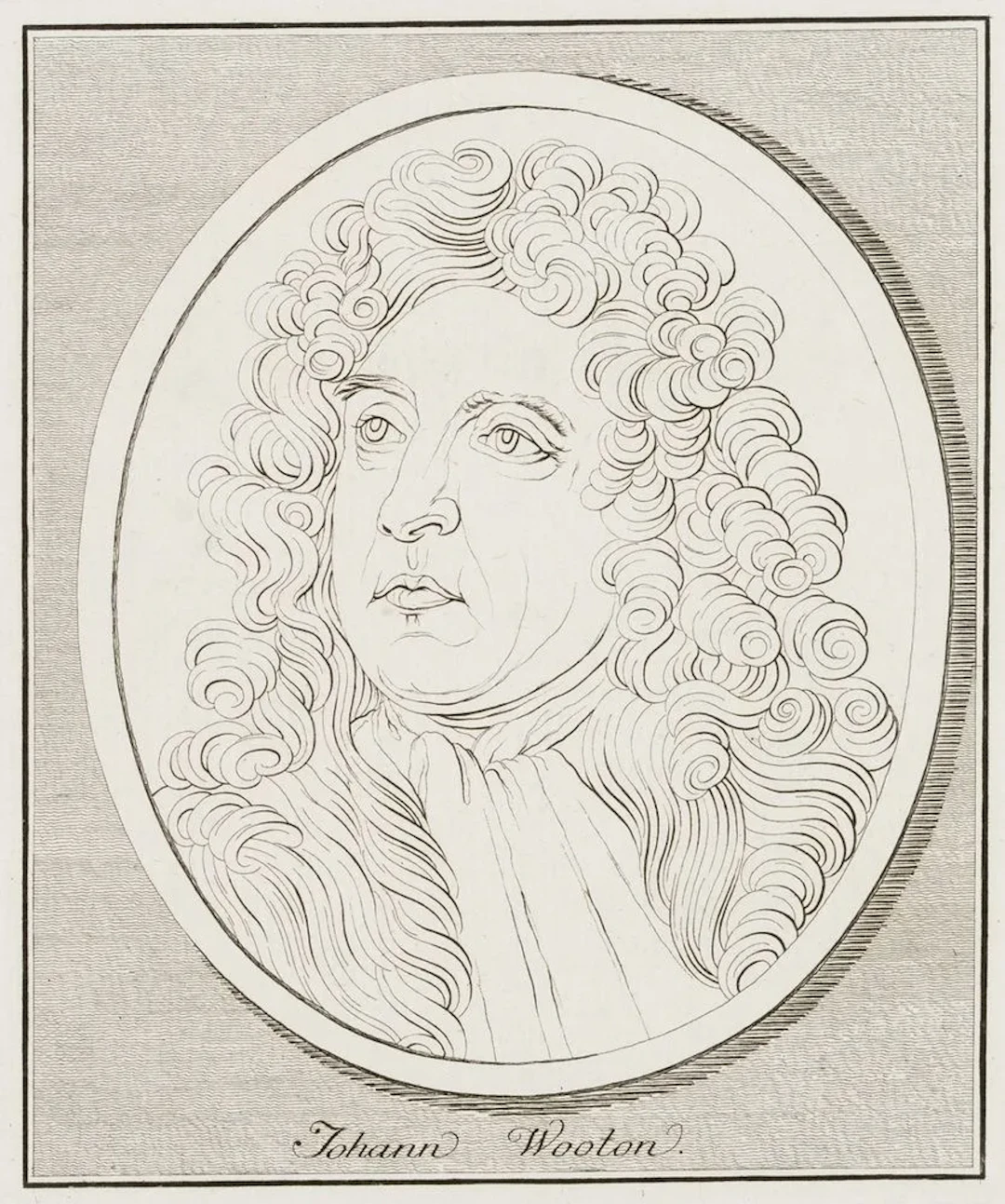 Unknown (18th), Portrait of Johann Wooton, around 1775, Etching Unknown
