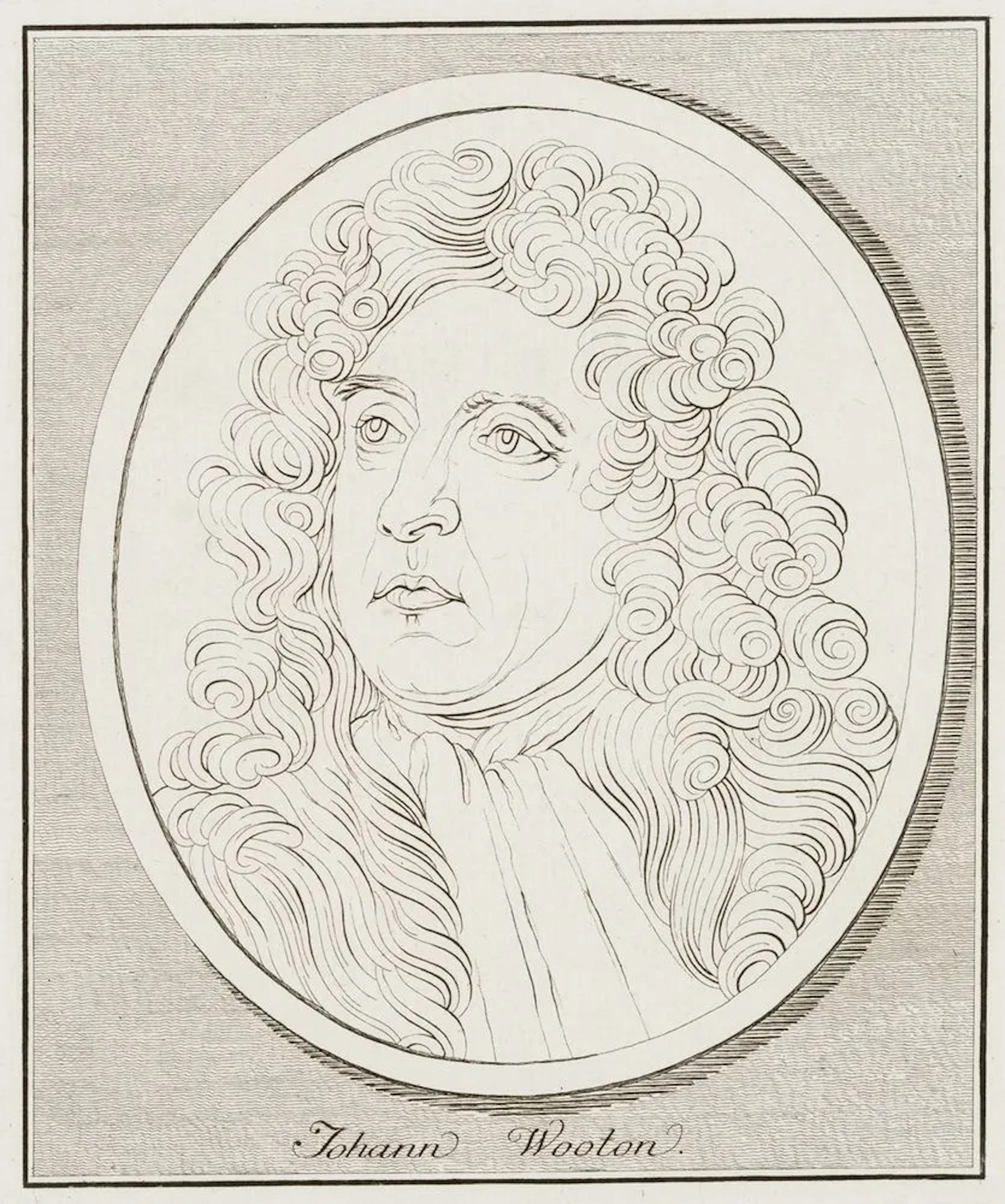 Unknown (18th), Portrait of Johann Wooton, around 1775, Etching Unknown