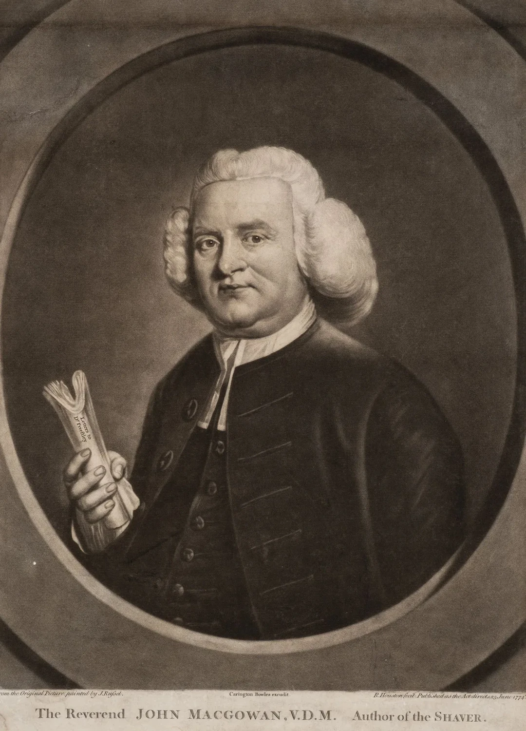 R. HOUSTON (*1721) after RUSSELL (*1745), Portrait of John Macgowan
