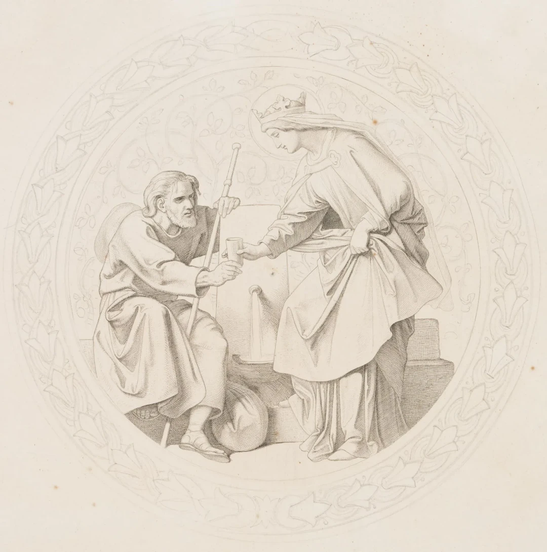 J. THAETER (*1804) after SCHWIND (*1804), Food for the Hungry, circa