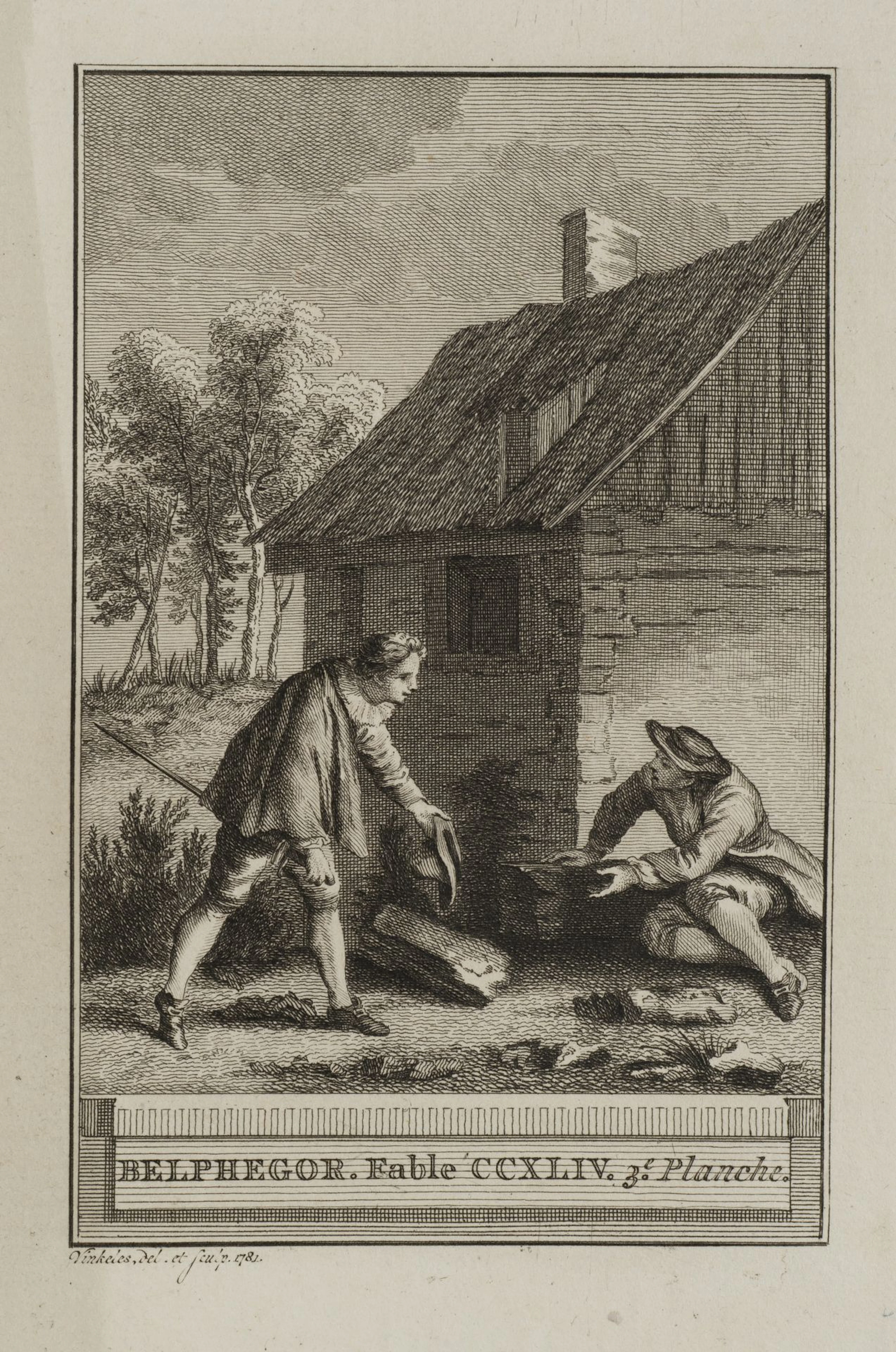 R. VINKELES (1741–1816), Belphegor in Front of the Farmhouse, 1781