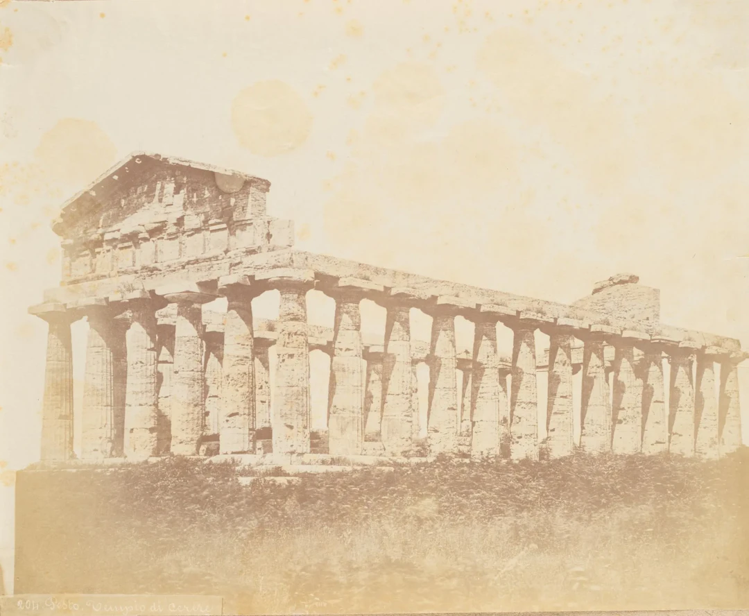 Unknown (19th), Temple of Athena, Paestum, around 1870, albumen paper