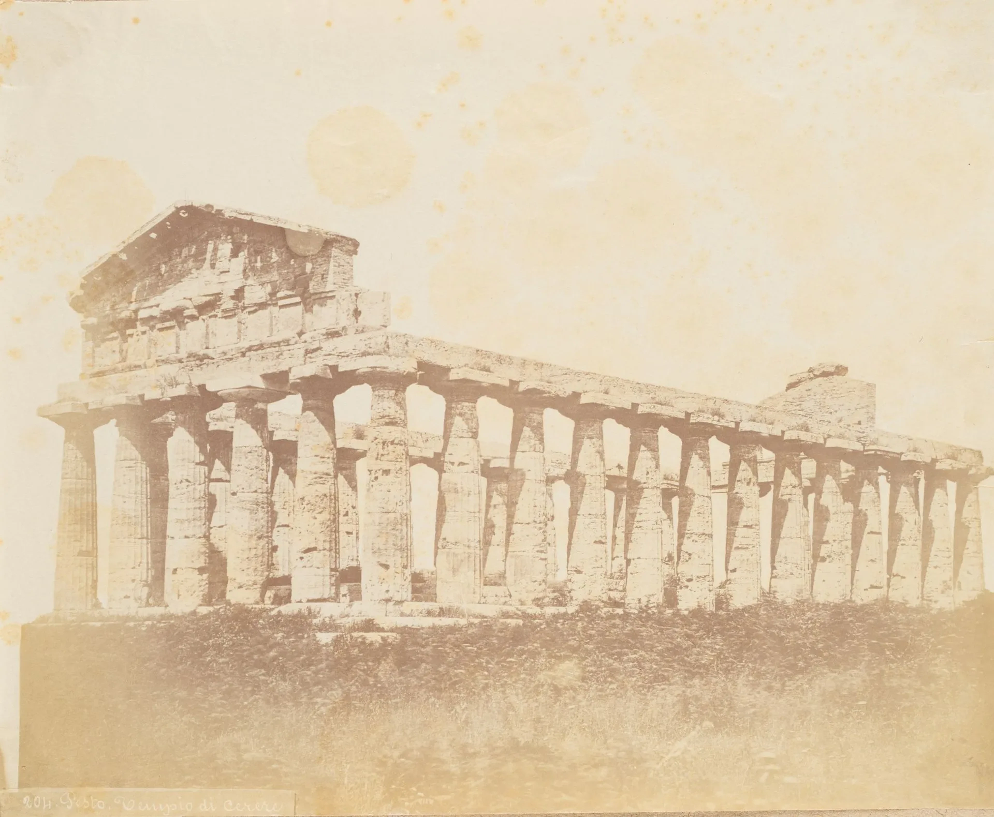 Unknown (19th), Temple of Athena, Paestum, around 1870, albumen paper