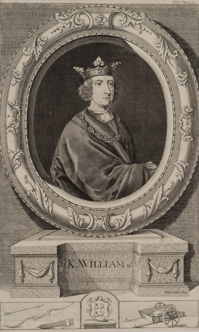 J. SMITH (1733–1759), King William II in the Oval, circa 1733, etching