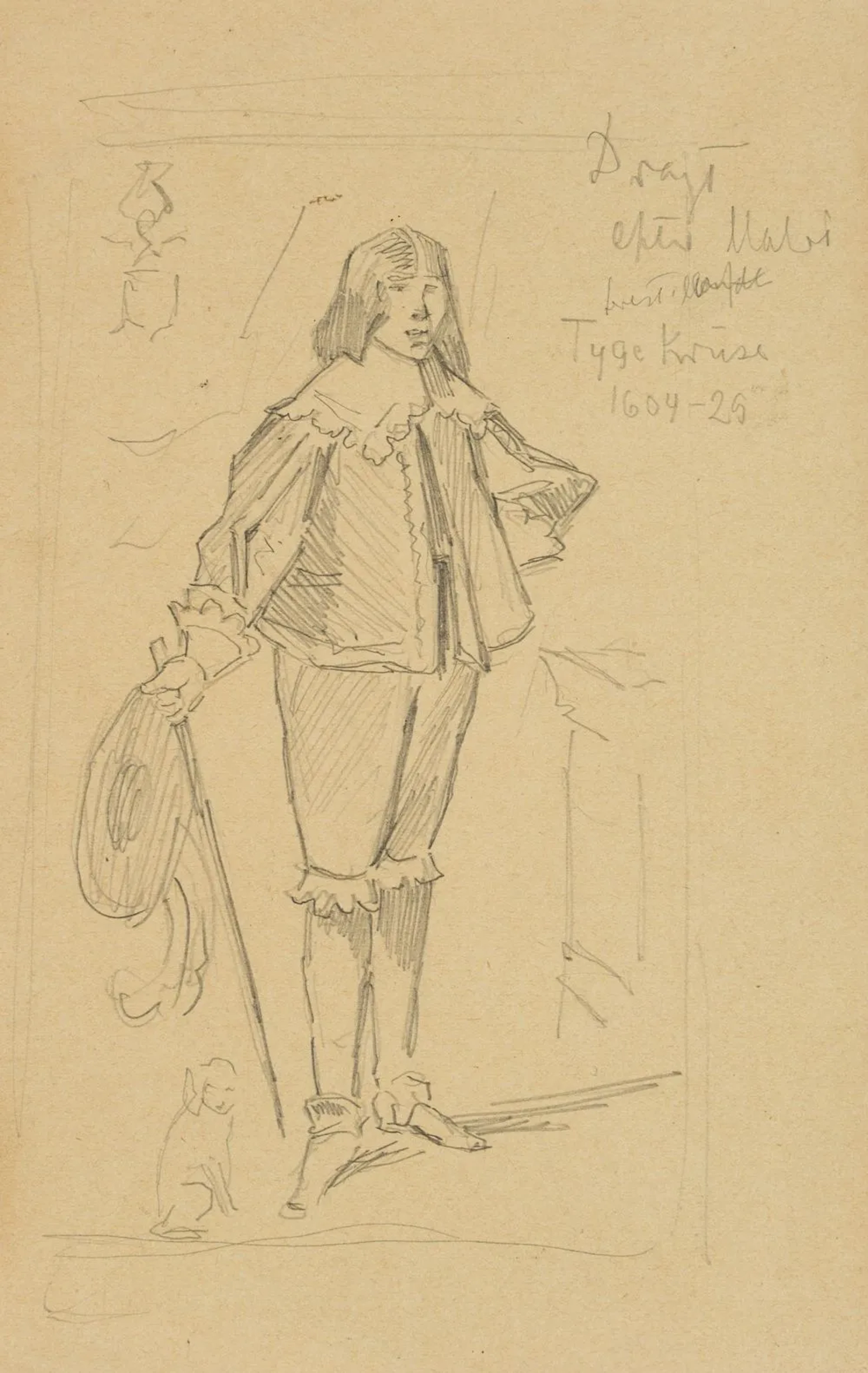 E. RONDAHL (1858–1914), Danish nobleman Tyge Kruse (b. 1604), circa