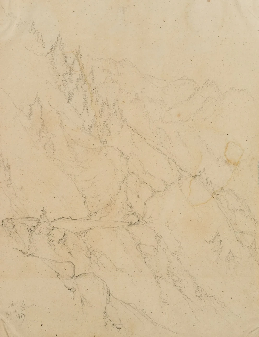 E. BRETENIÈRES (*1804), Vallon de Noirvaux, Val de Travers, 1859