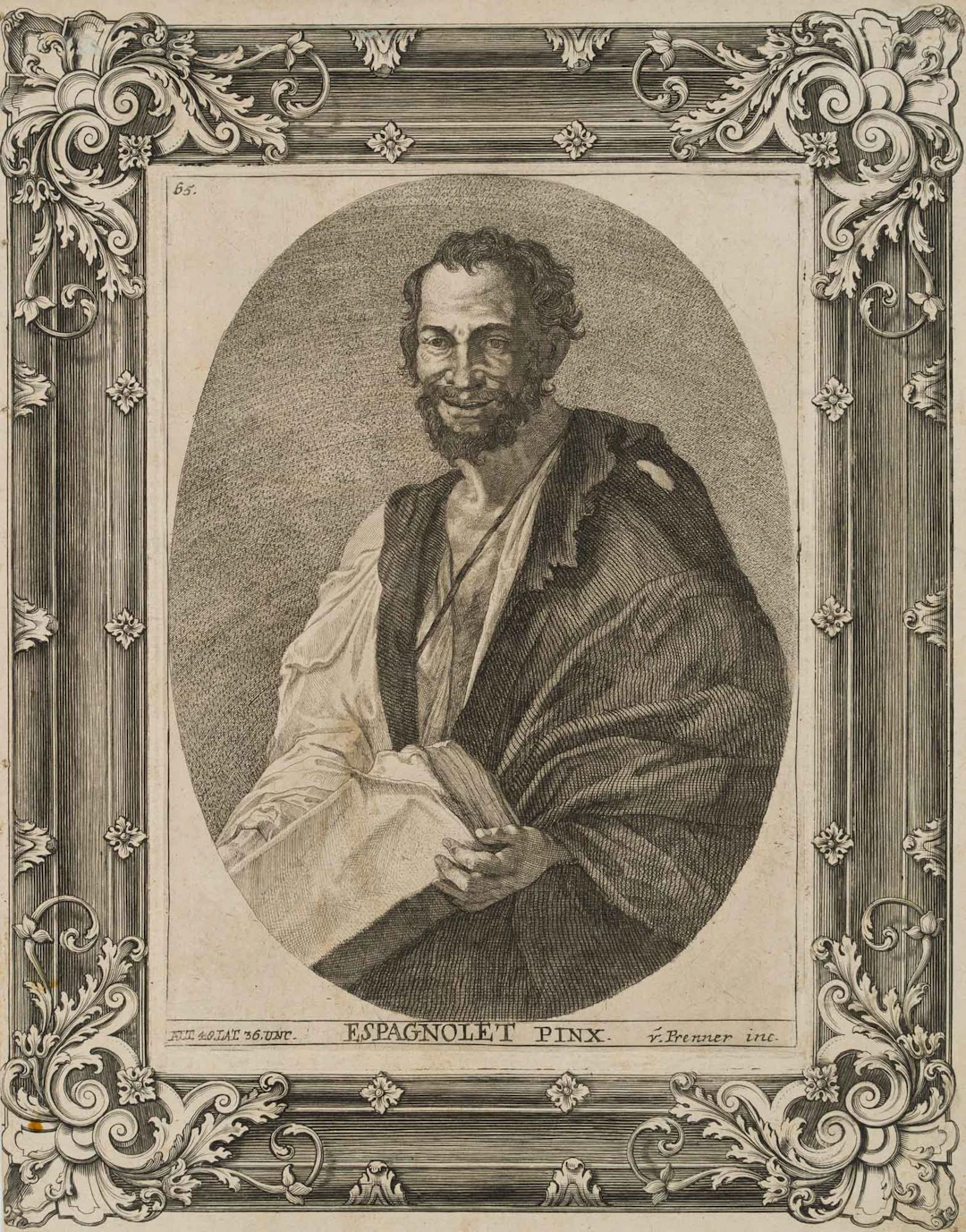 A. PRENNER (*1683) after ESPAGNOLET (*1588), Portrait of a Philosopher