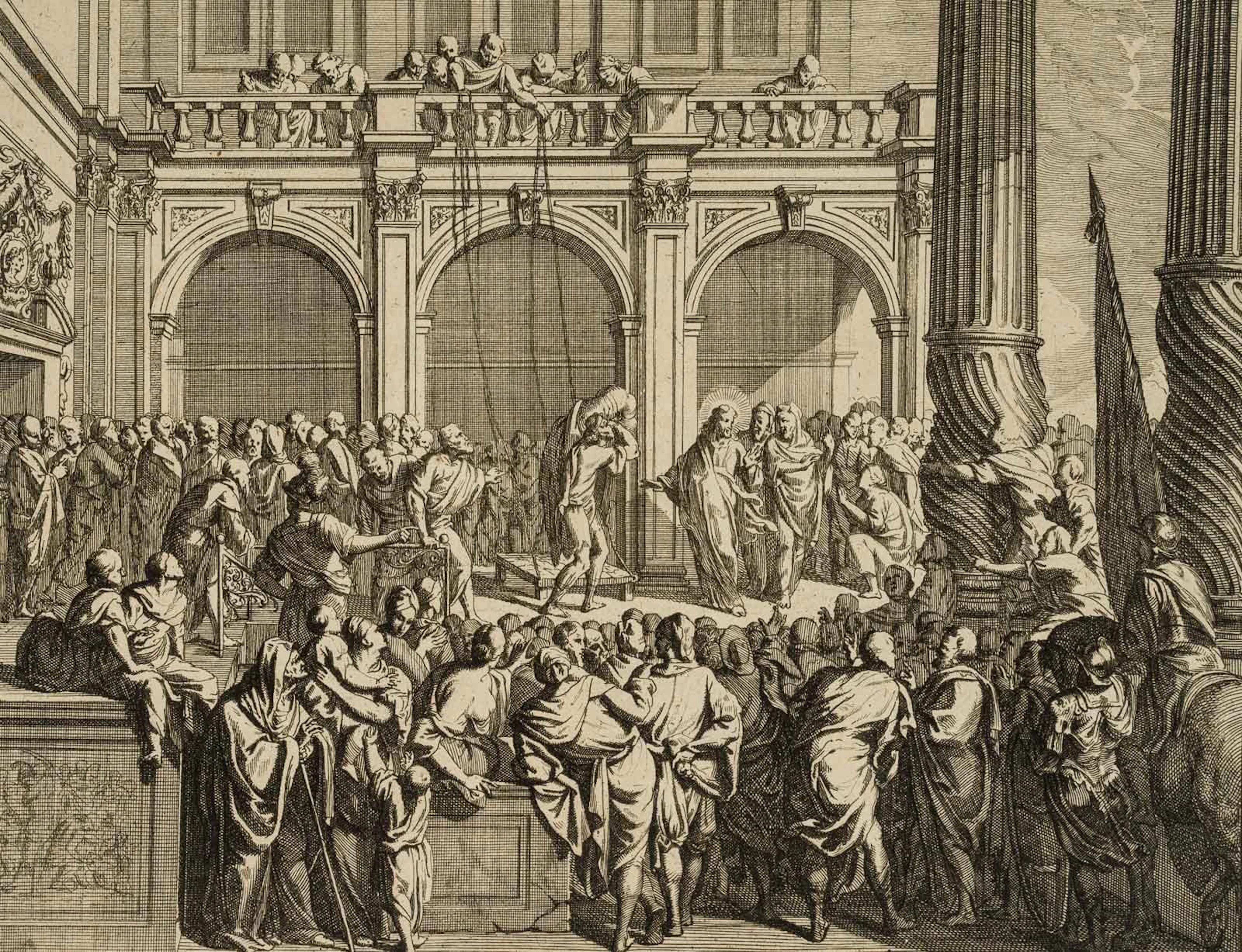 J. ORLEY (1665–1735), The Healing of a Paralysed Man, around 1700