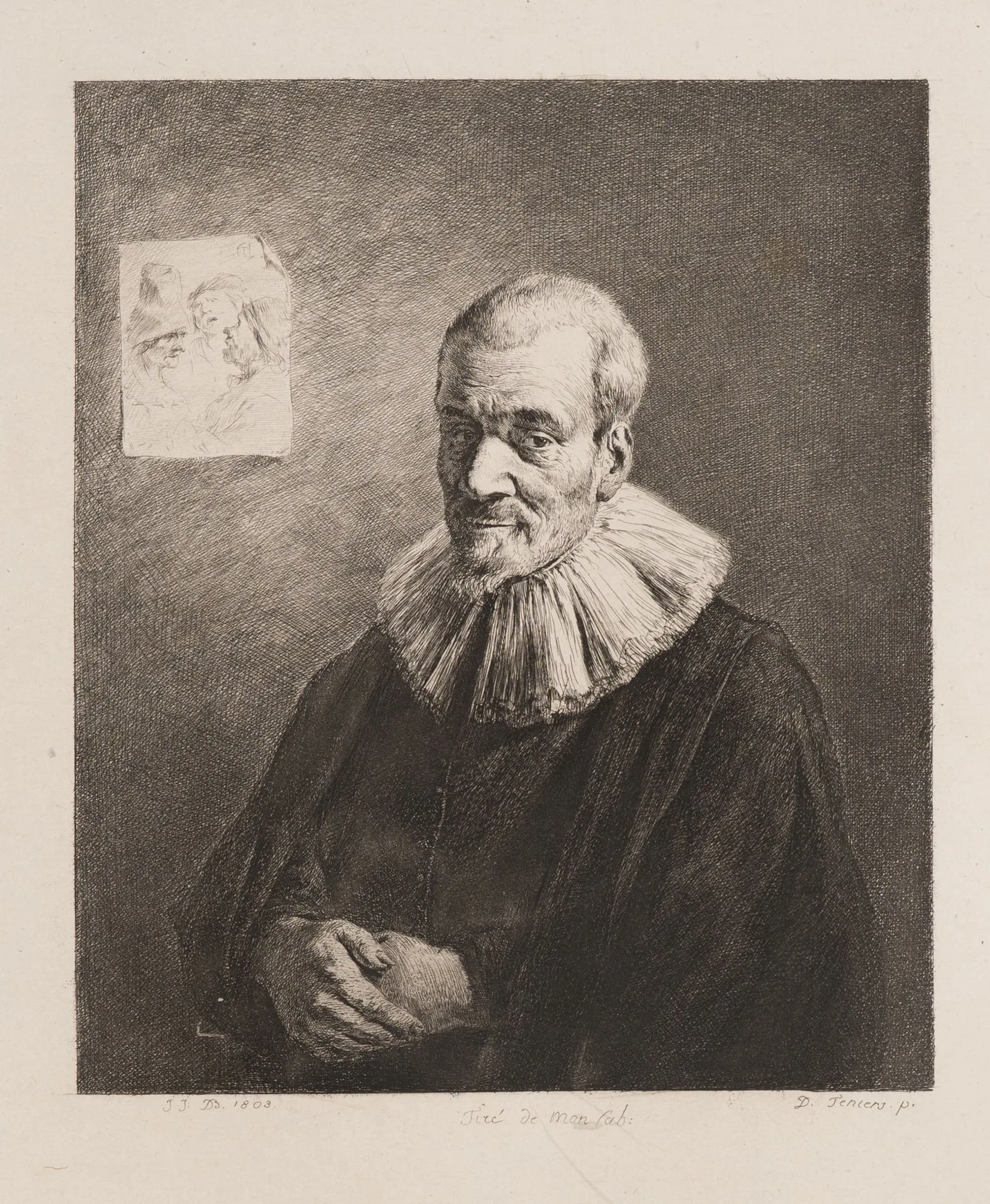 J. BOISSIEU (*1736) after TENIERS (*1610), An Elderly Man Wearing