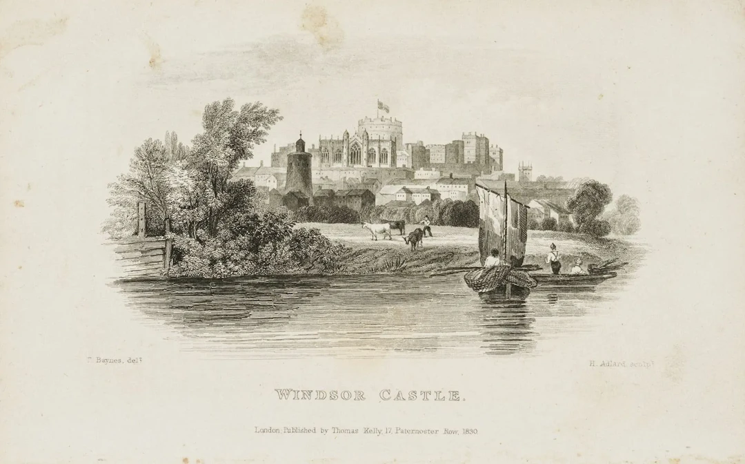 H. ADLARD (*1804) after BAYNES (), Windsor Castle, 1830, Steel engraving