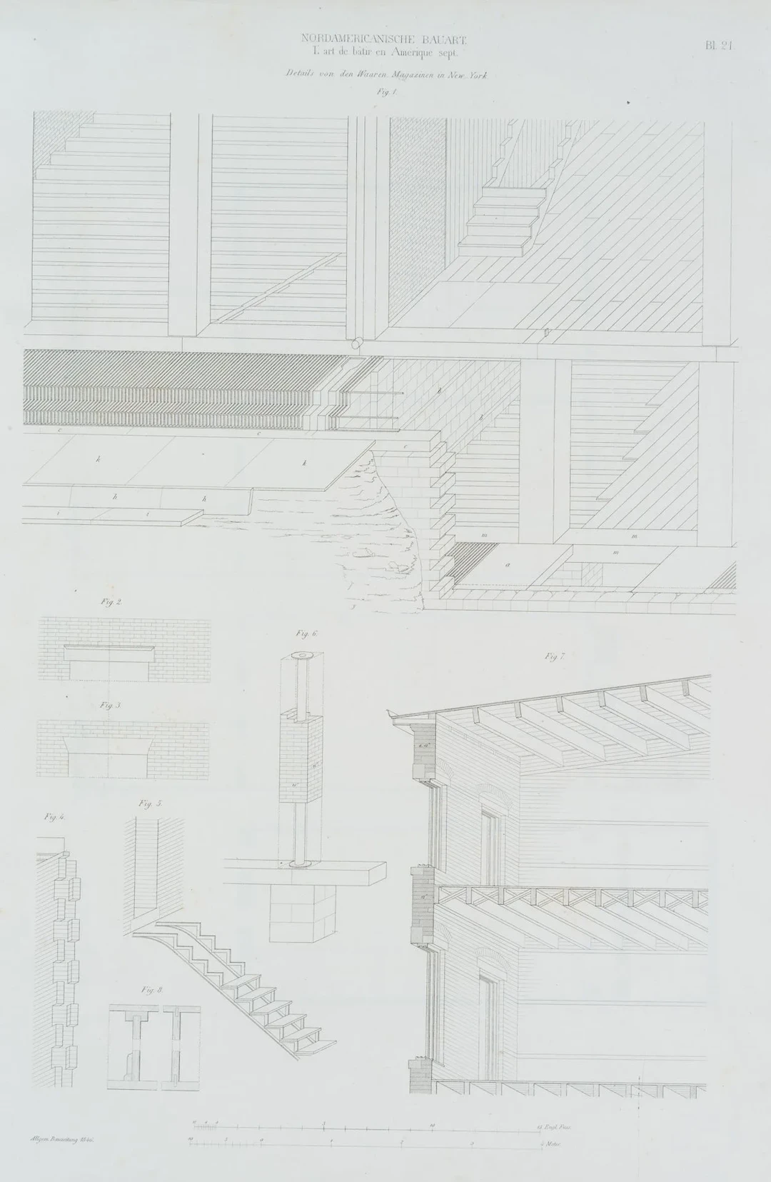 Unknown (19th century), Shops in New York, 1846, Lithograph Unknown