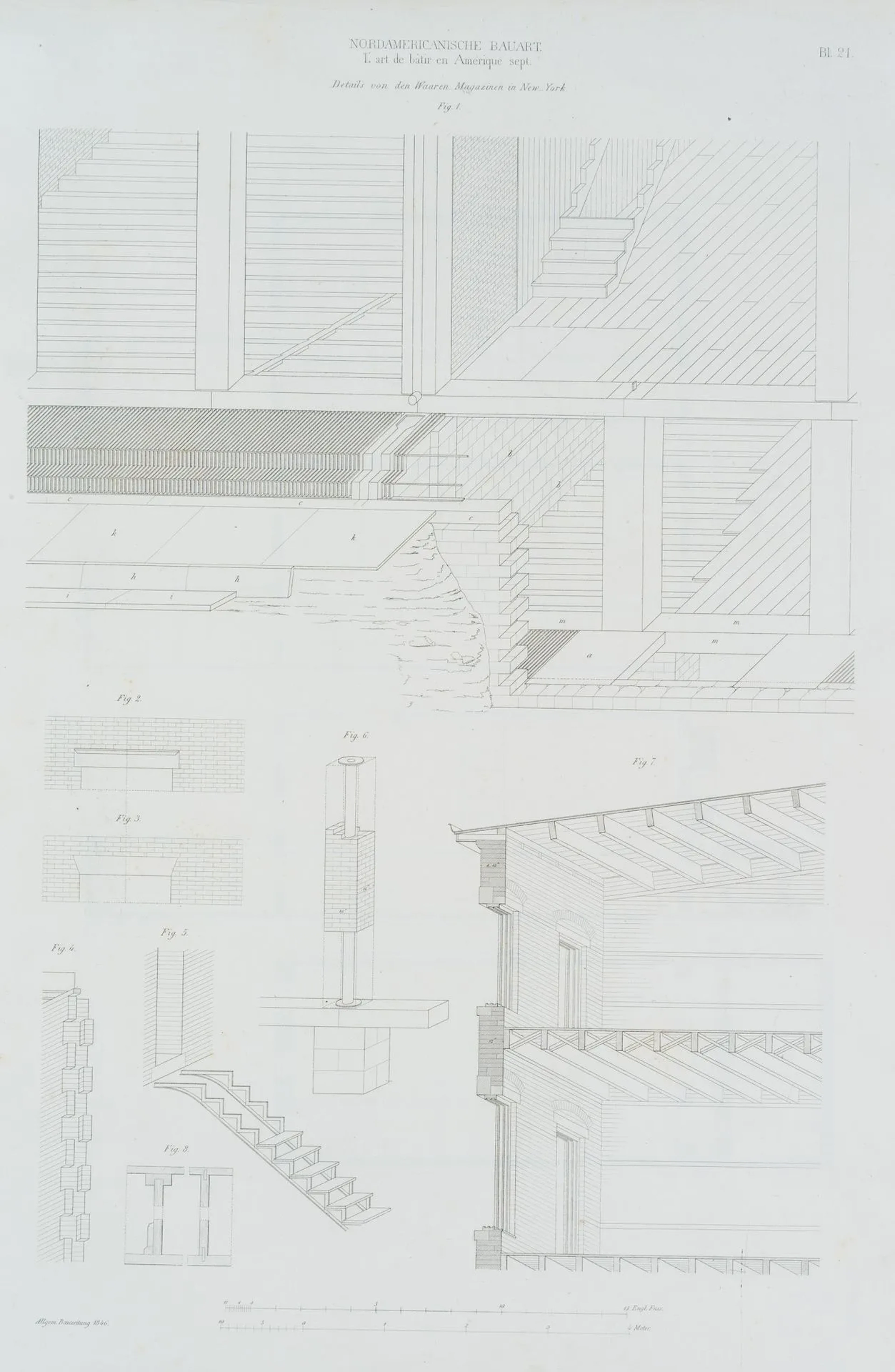 Unknown (19th century), Shops in New York, 1846, Lithograph Unknown