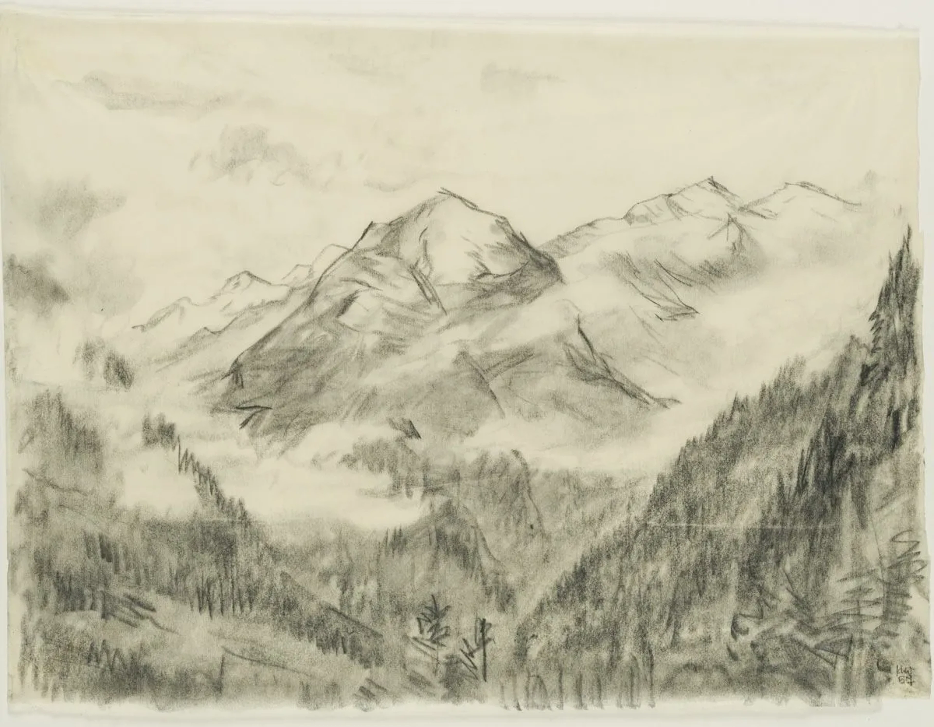 H. WINGLER (1896-1981), The Alps near Bad Gastein, Austria, 1957