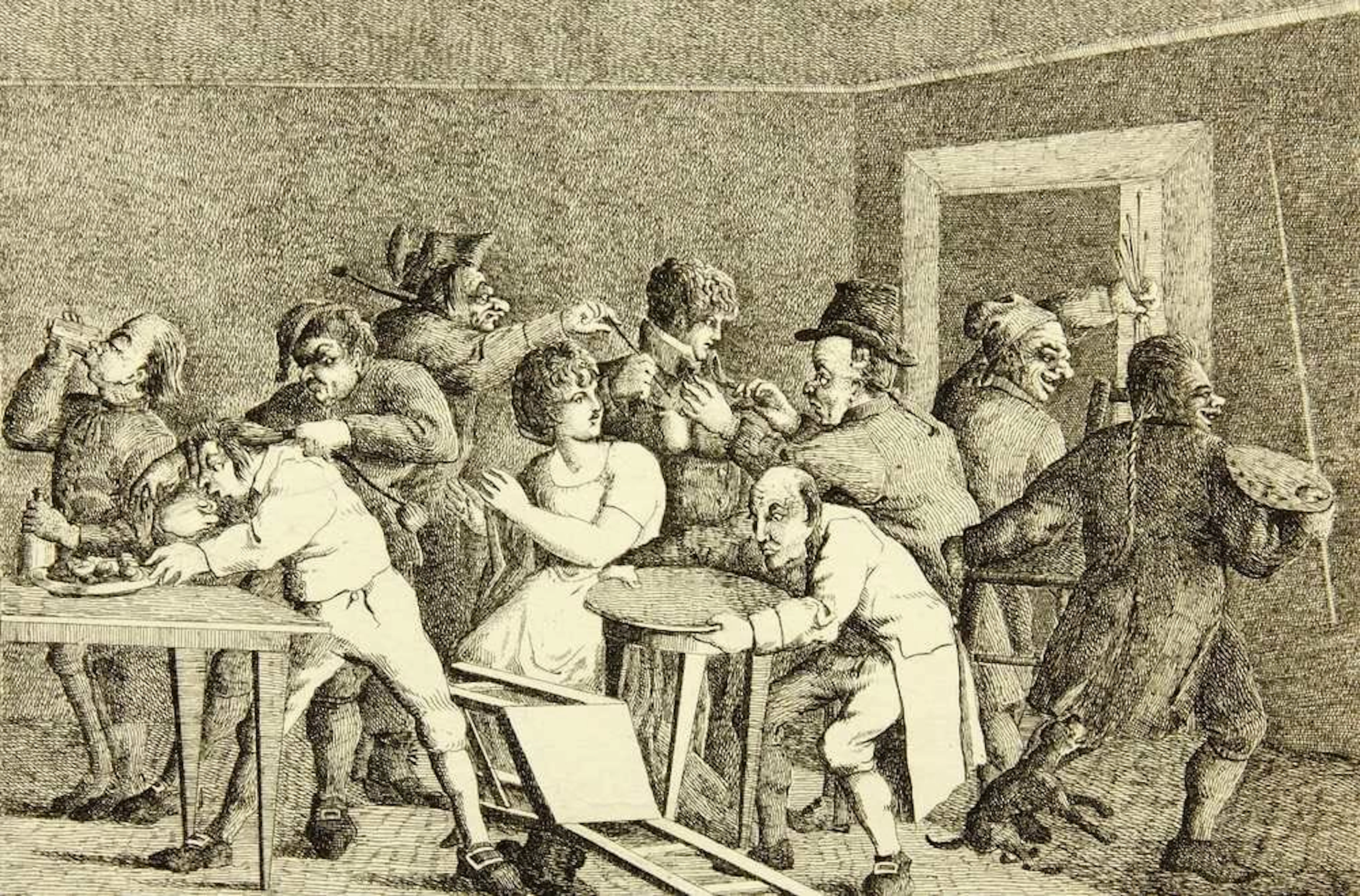 F. ROTTMANN (1768–1816), *The Painter in the Pub*, a satire, etching
