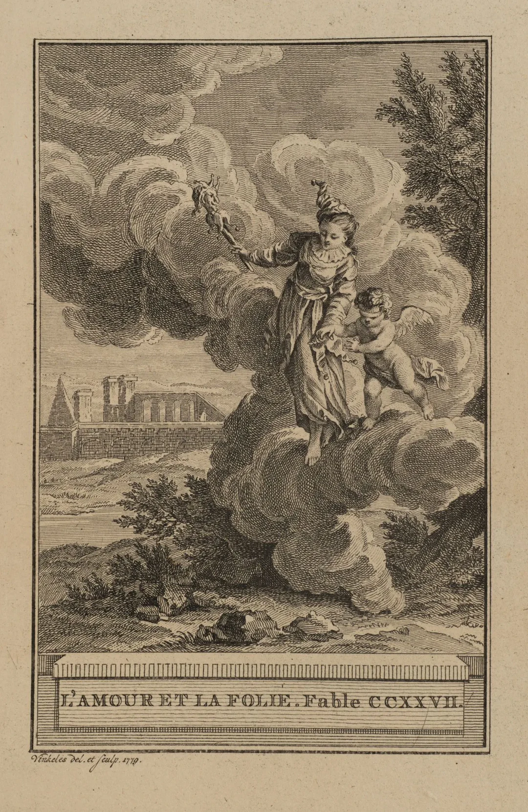 R. VINKELES (1741–1816), Love and Madness, 1779, Etching Reinier Vinkeles