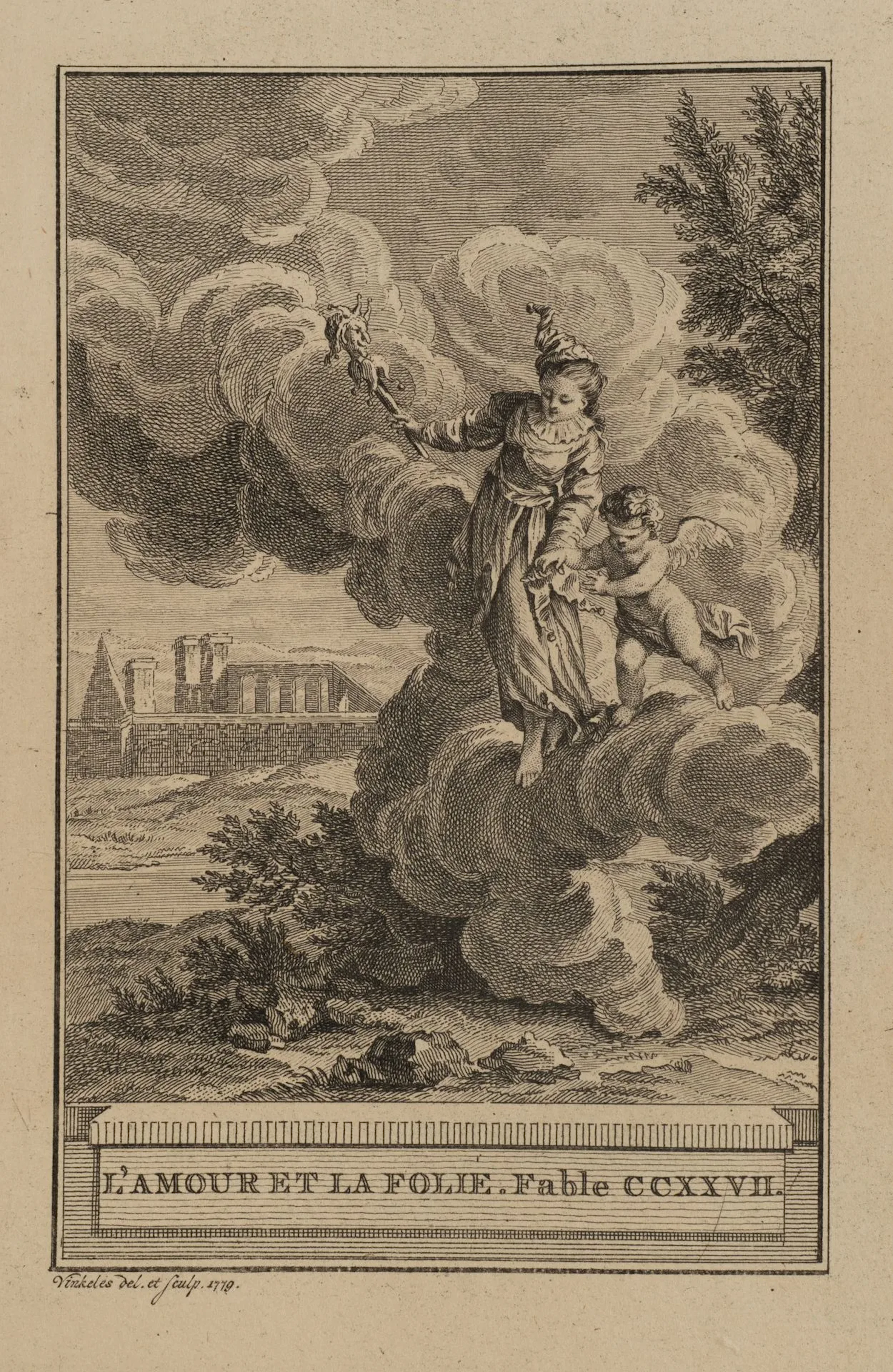R. VINKELES (1741–1816), Love and Madness, 1779, Etching Reinier Vinkeles