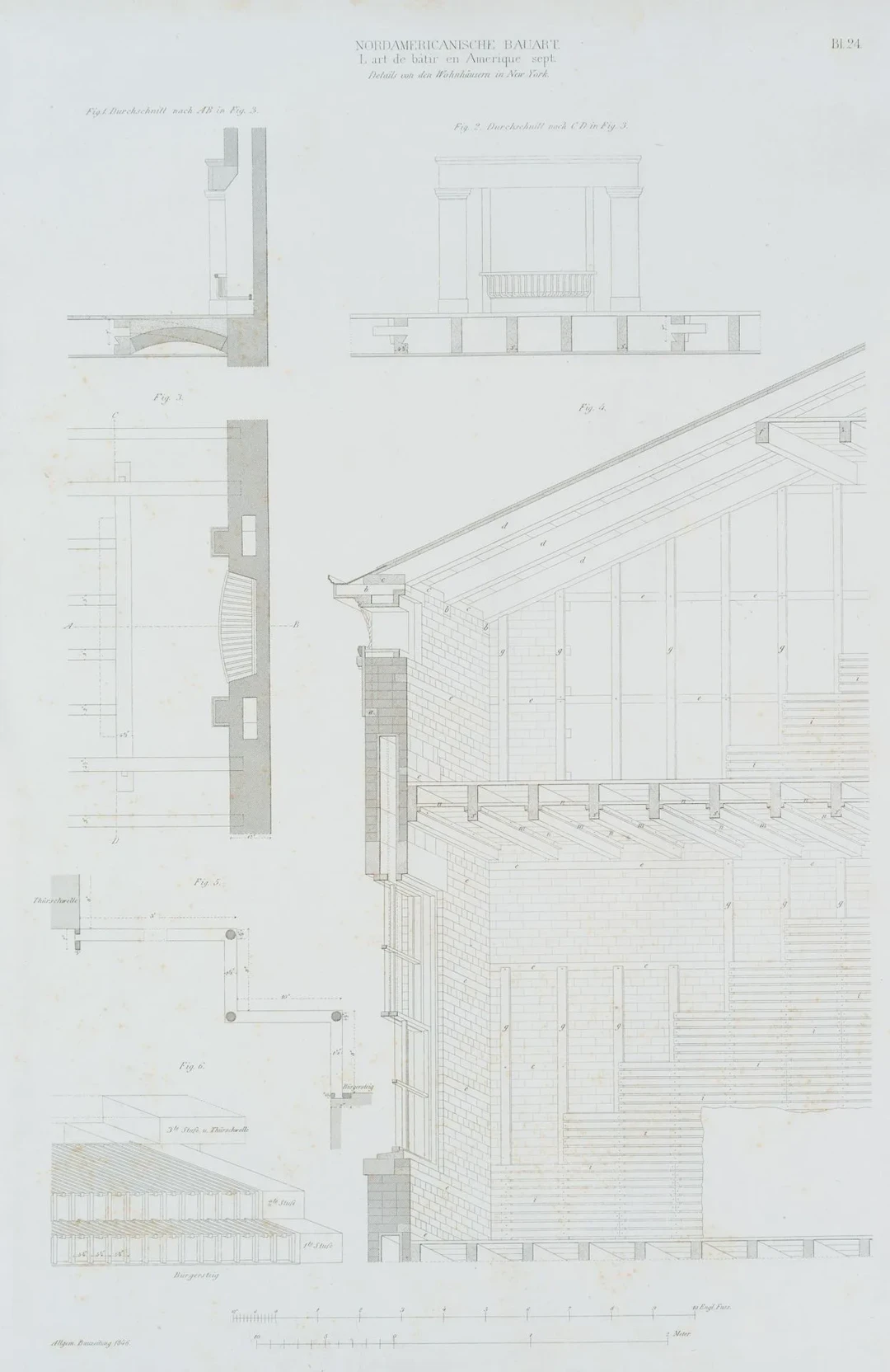 Unknown (19th century), Details of residential buildings in New York