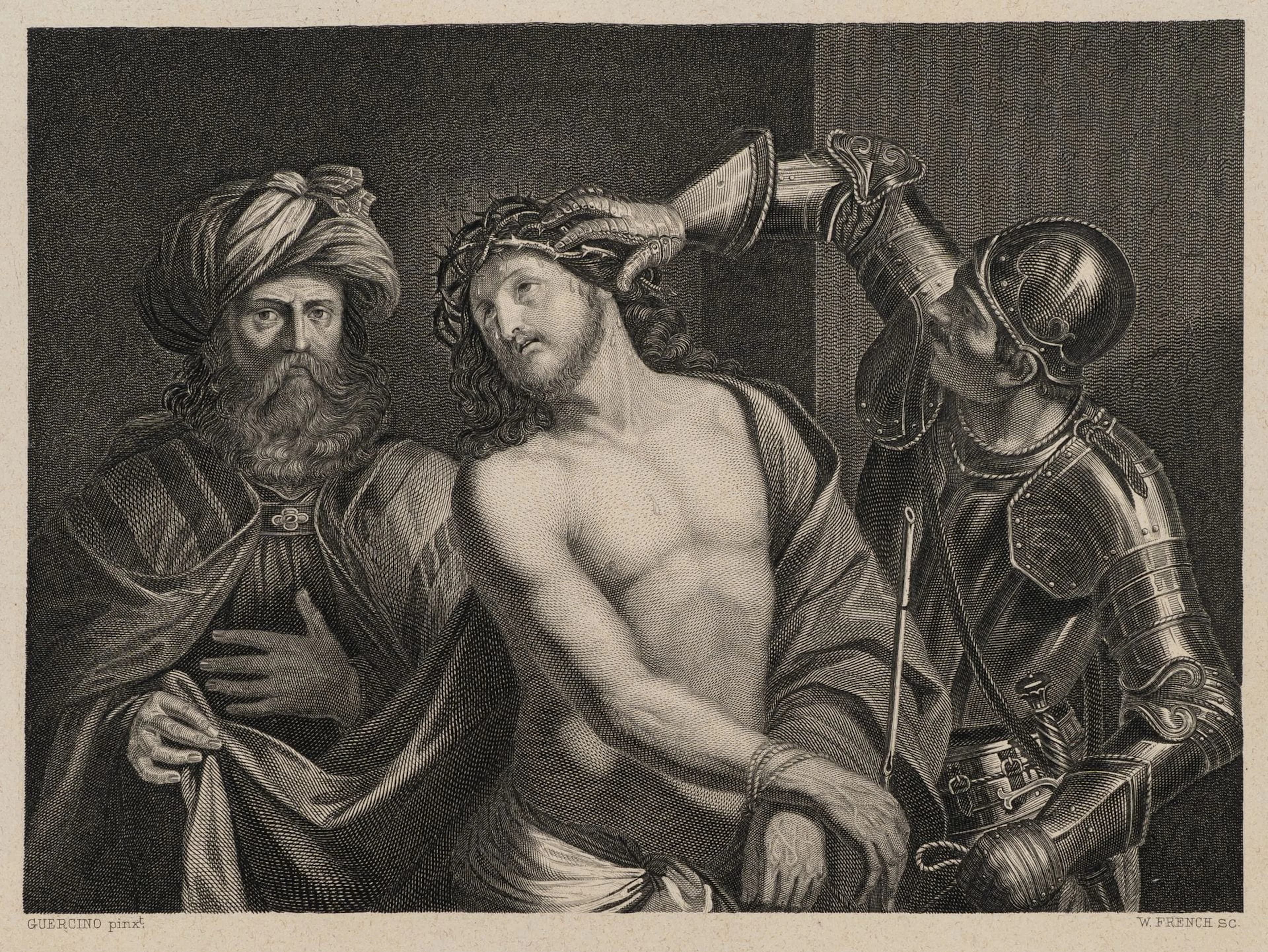 W. FRENCH (*1815) after GUERCINO (*1591), The Crowning of Christ with