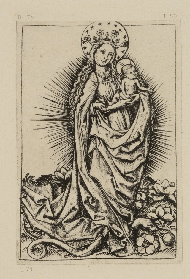 After Monogram MEISTER ES (*1450), Madonna and Child. Imperial print