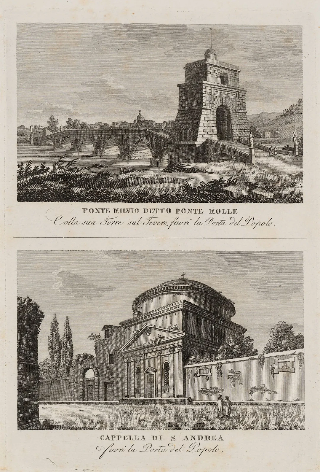 Unknown (19th century), PONTE MOLLE. CHAPEL OF ST. ANDREW, copper