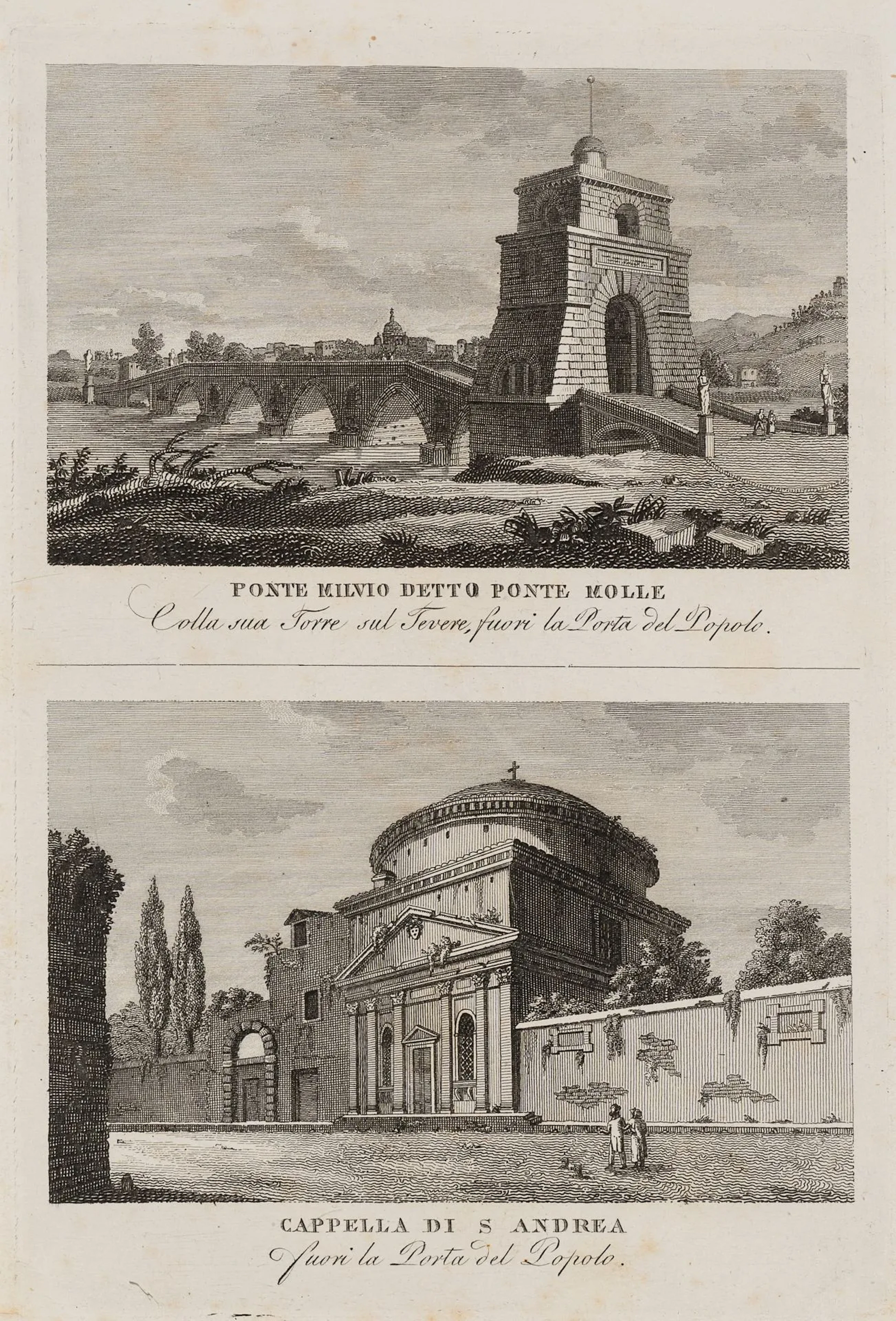 Unknown (19th century), PONTE MOLLE. CHAPEL OF ST. ANDREW, copper