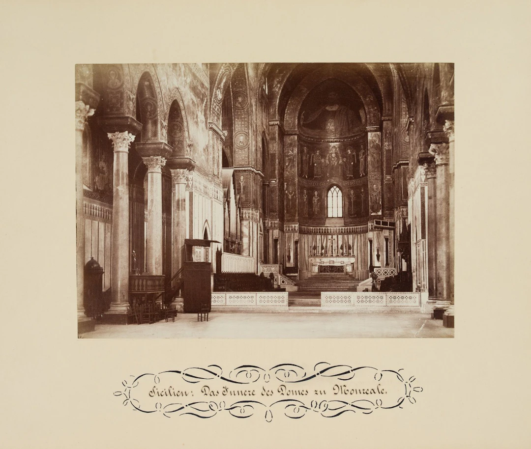 FRATELLI ALINARI (19th) Circle, Cathedral, Monreale, Sicily, around