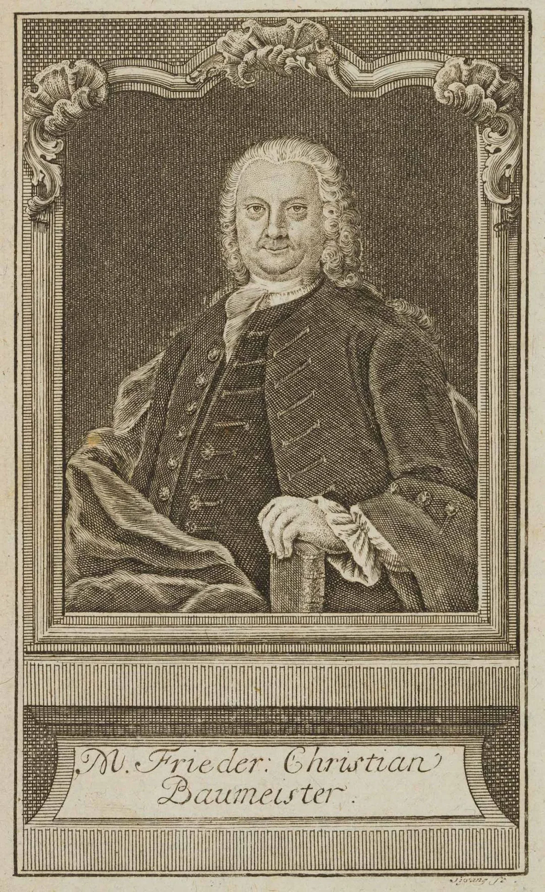 J. SYSANG (1729–1791), Friedrich Christian Baumeister, c. 1750, etching
