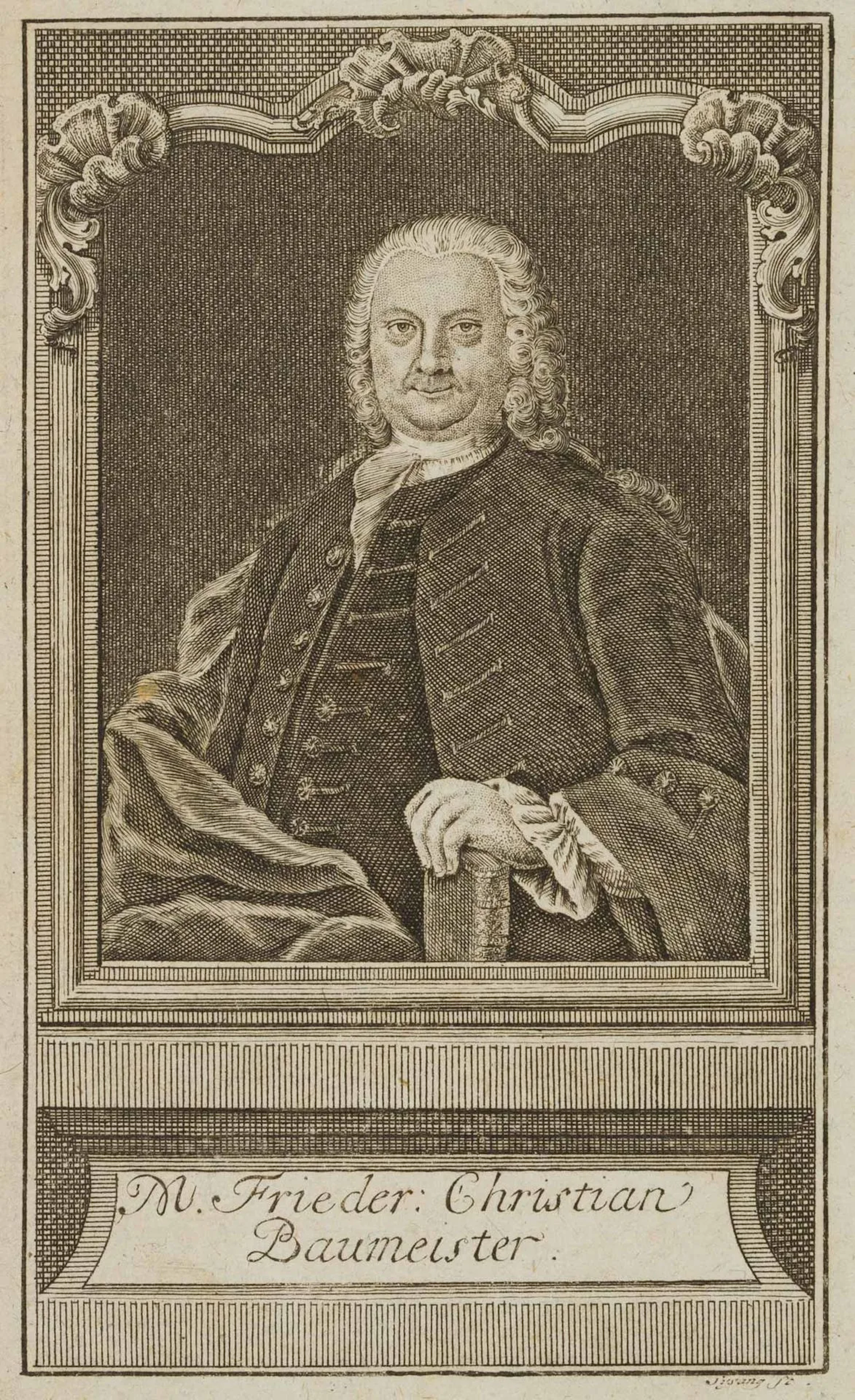 J. SYSANG (1729–1791), Friedrich Christian Baumeister, c. 1750, etching
