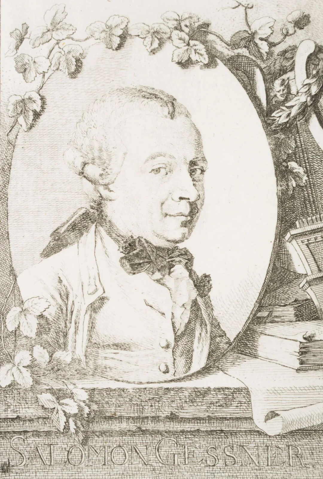 J. SCHELLENBERG (*1740), Portrait of Salomon Gessner, around 1765