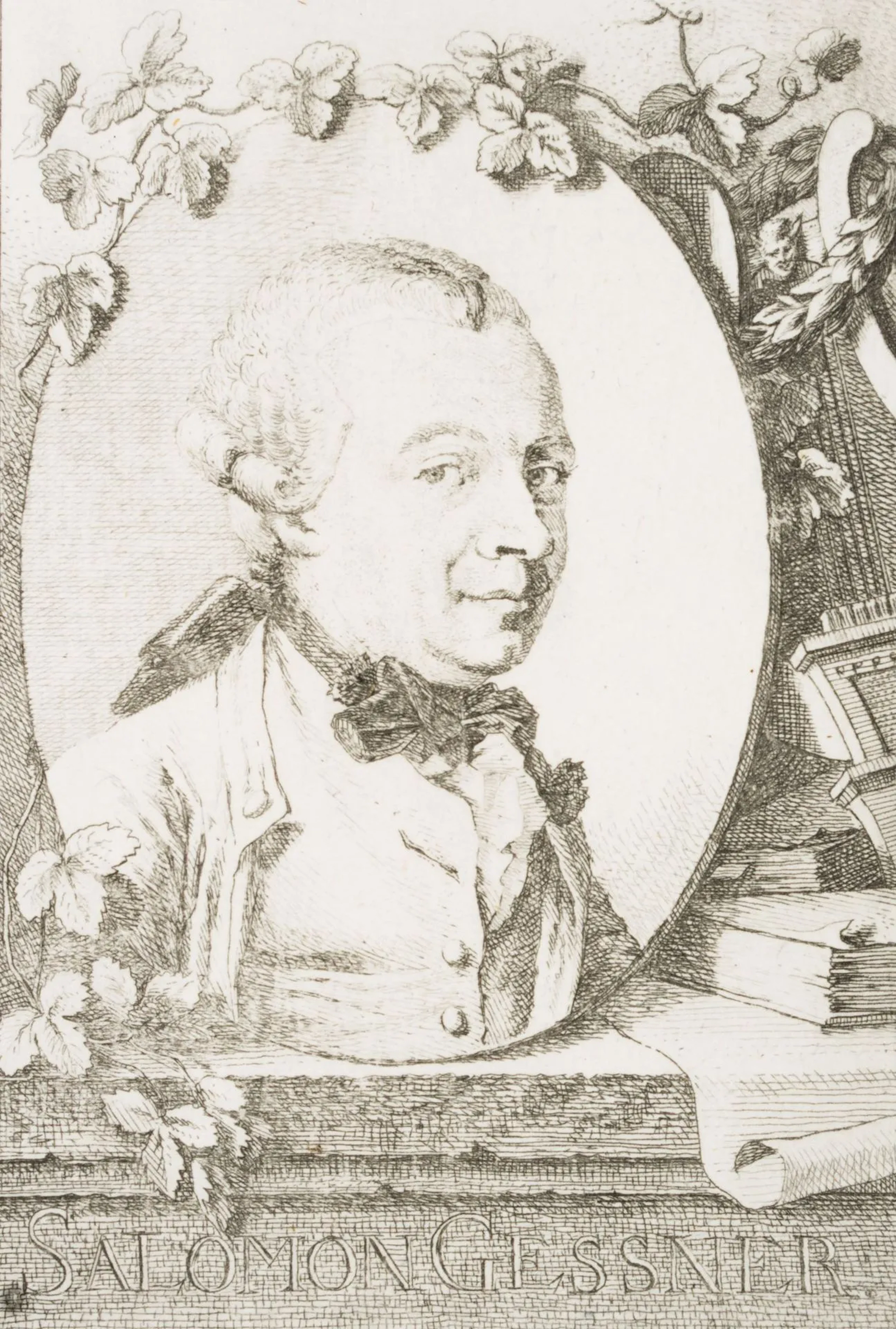J. SCHELLENBERG (*1740), Portrait of Salomon Gessner, around 1765