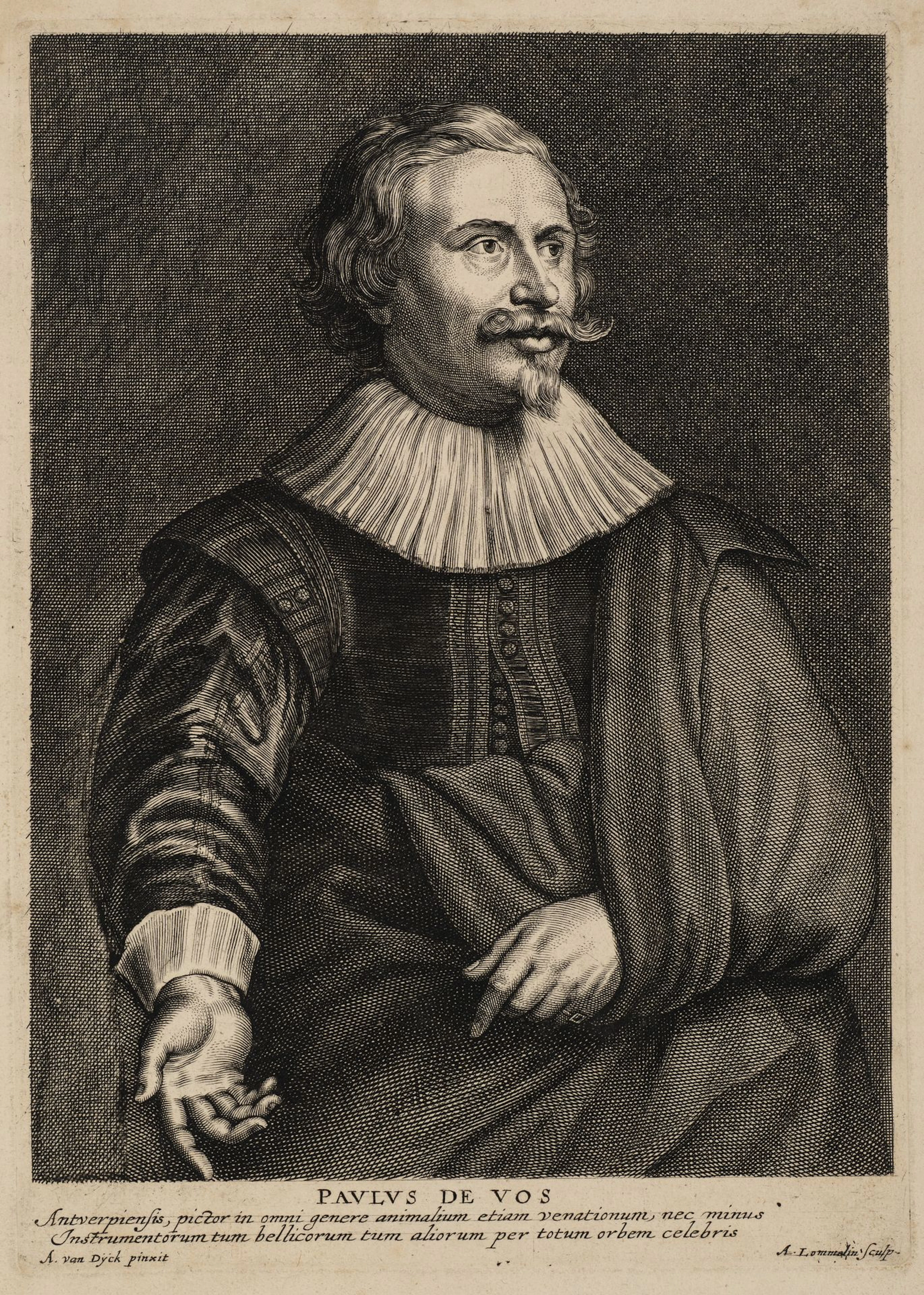 A. LOMMELIN (17th) after DYCK (*1599), Portrait of Paul de Vos, Copper