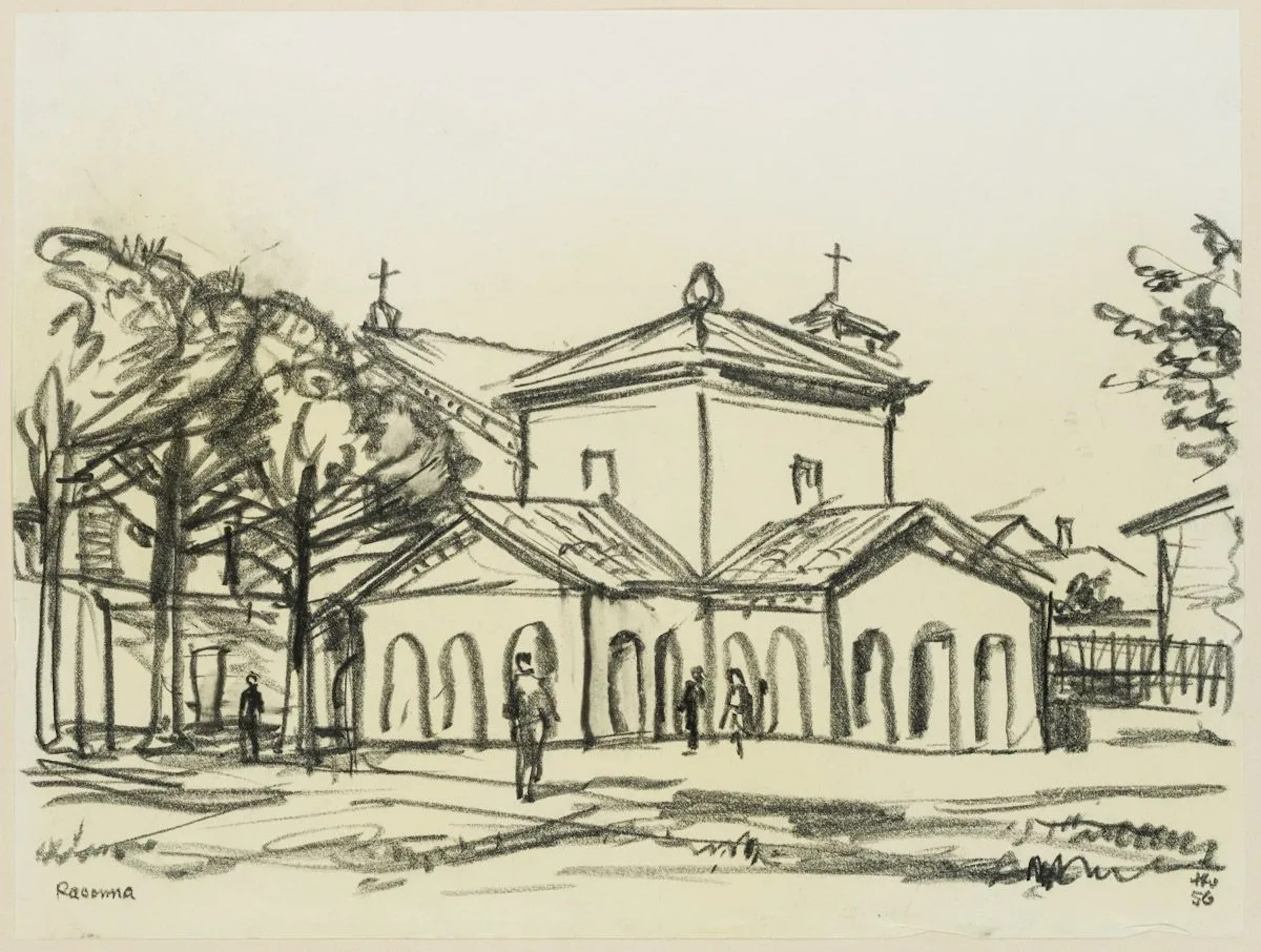 H. WINGLER (1896-1981), Mausoleum of Galla Placidia, Italy, 1956
