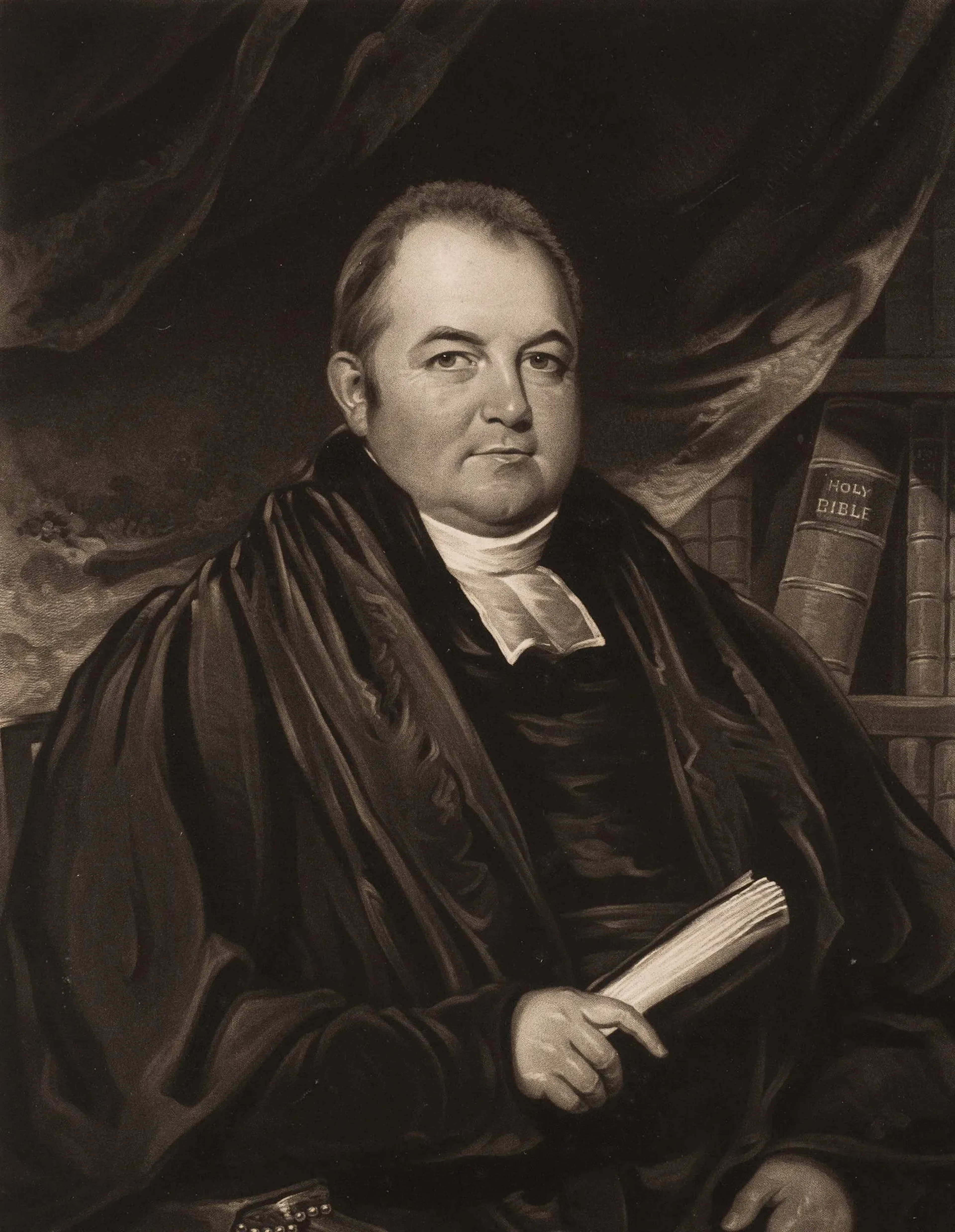 W. SAY (*1768) after BARBER (*1771), Portrait of the clergyman E.