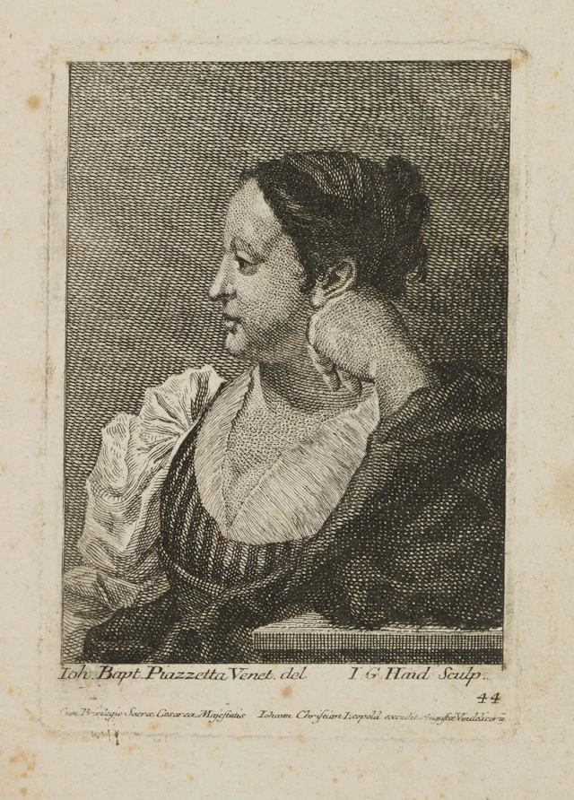 J. HAID (*1704) after PIAZZETTA (*1682), Portrait of an Italian Woman