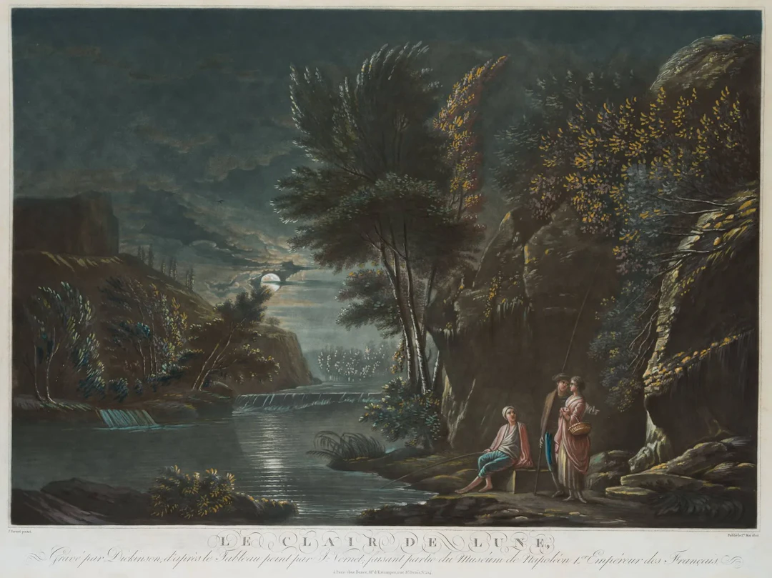 W. DICKINSON (*1746) after VERNET (*1714), *Fishermen by Moonlight*