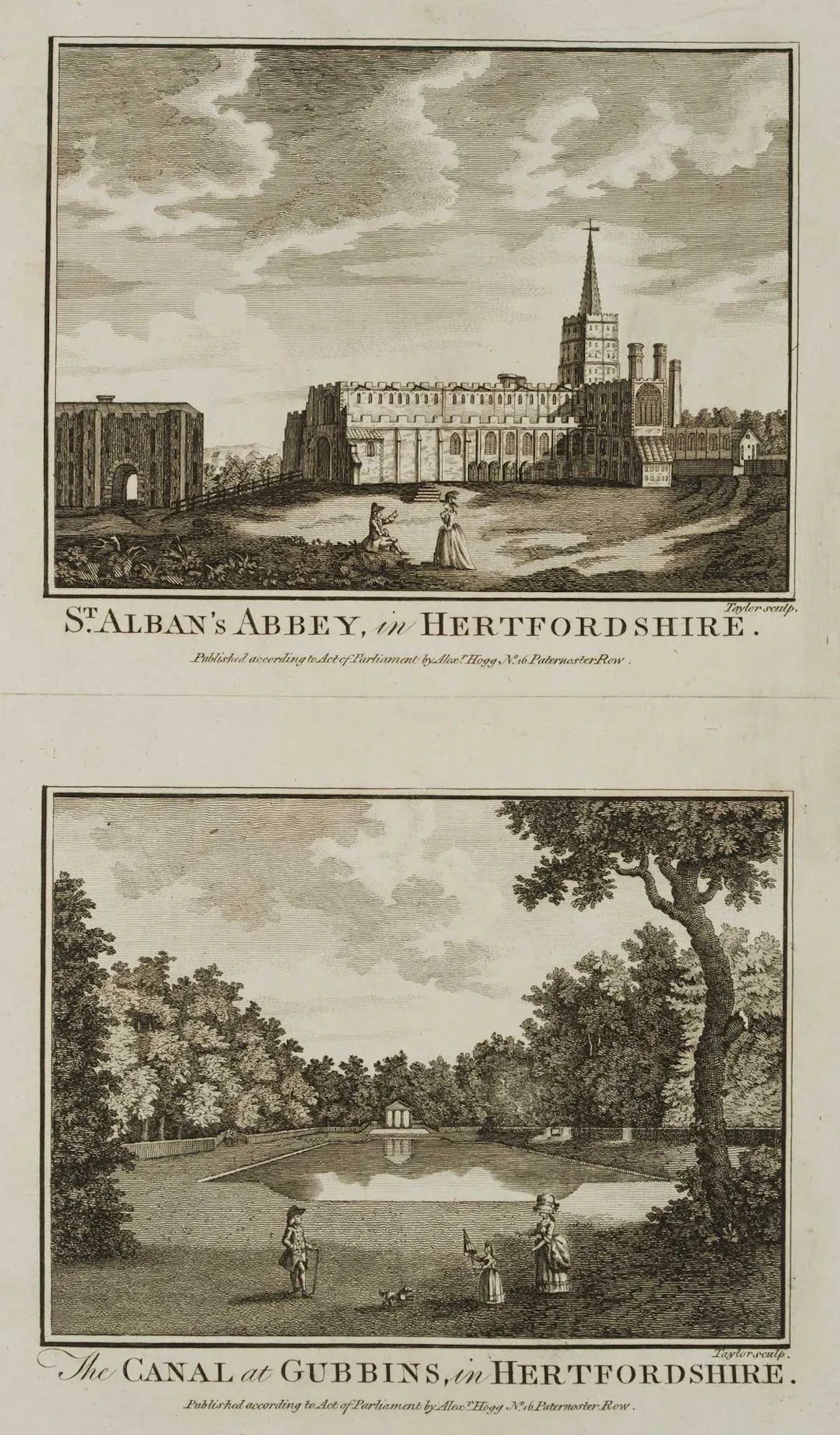 TAYLOR (18th century), St. Alban’s Abbey, Hertfordshire, Etching Taylor