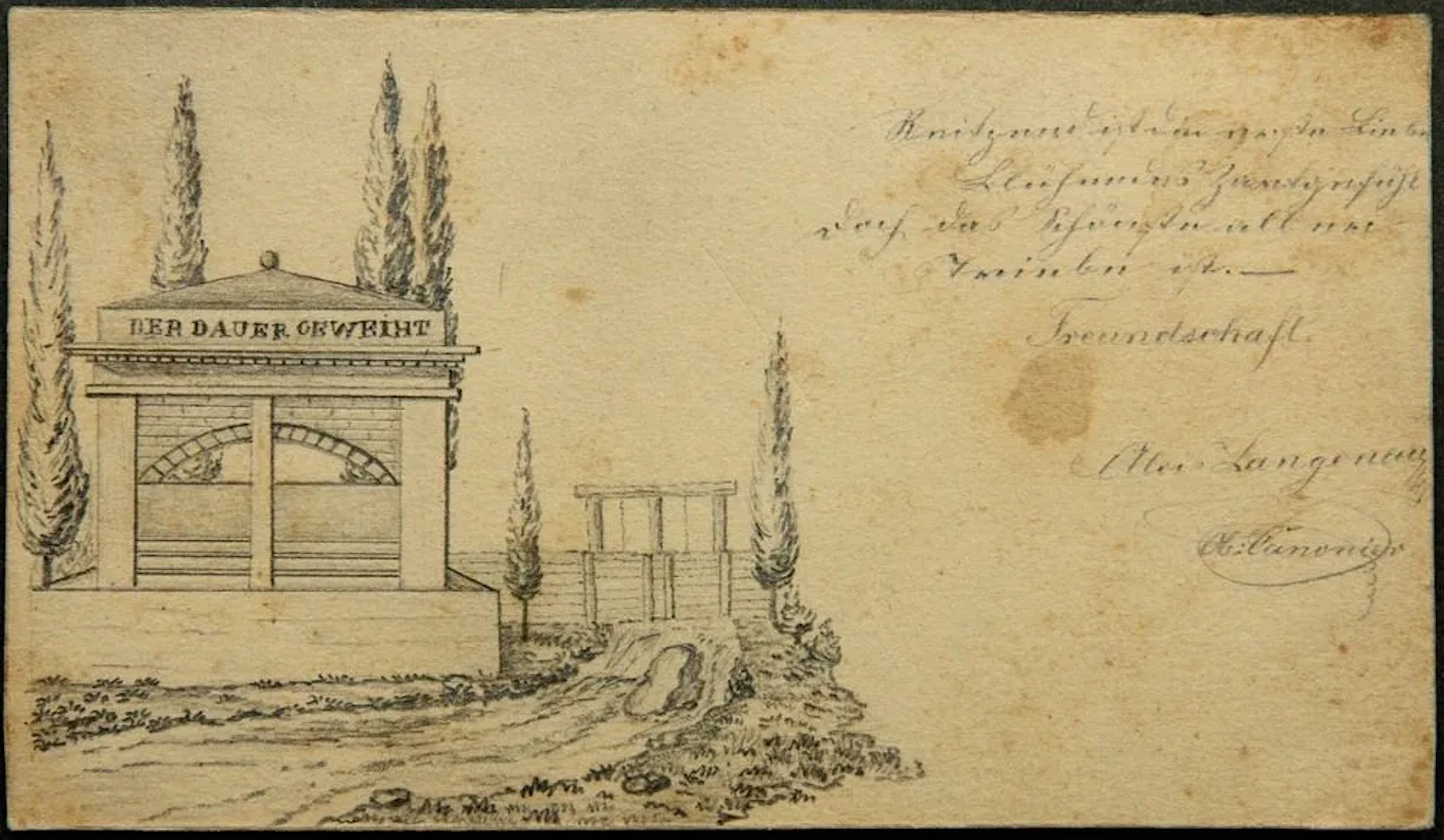 Unknown (19th century), A greeting of friendship, dedicated to lasting