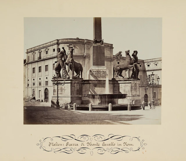 FRATELLI ALINARI (19th century) Circle, Piazza di Monte Cavallo, Rome